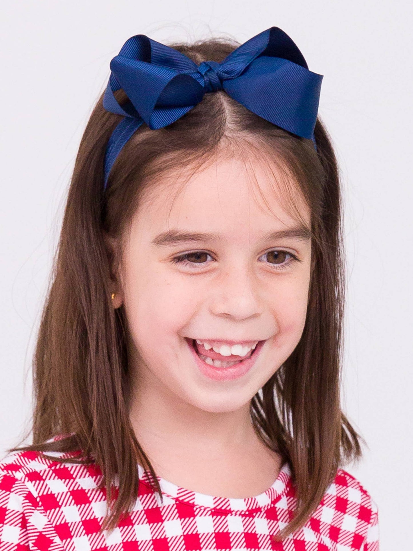 Girls Dark Navy Bow Headband