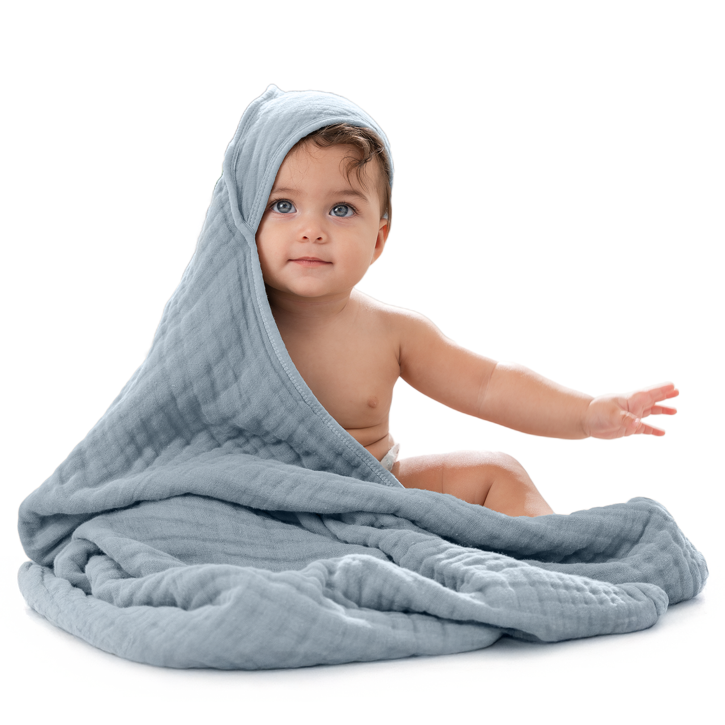Hooded Baby Towels 6 Layer Muslin Cotton Towel for Kids