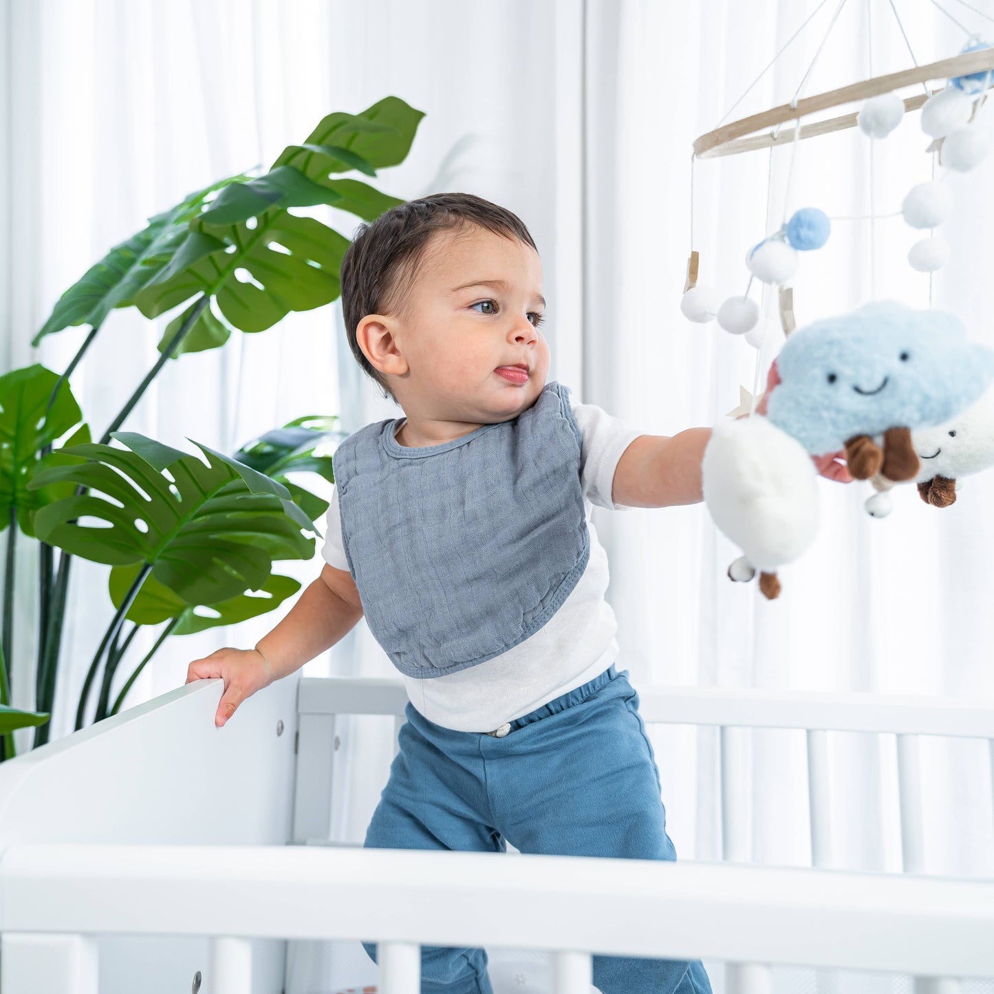 Muslin Cotton Baby Bibs Adjustable Size by Comfy Cubs