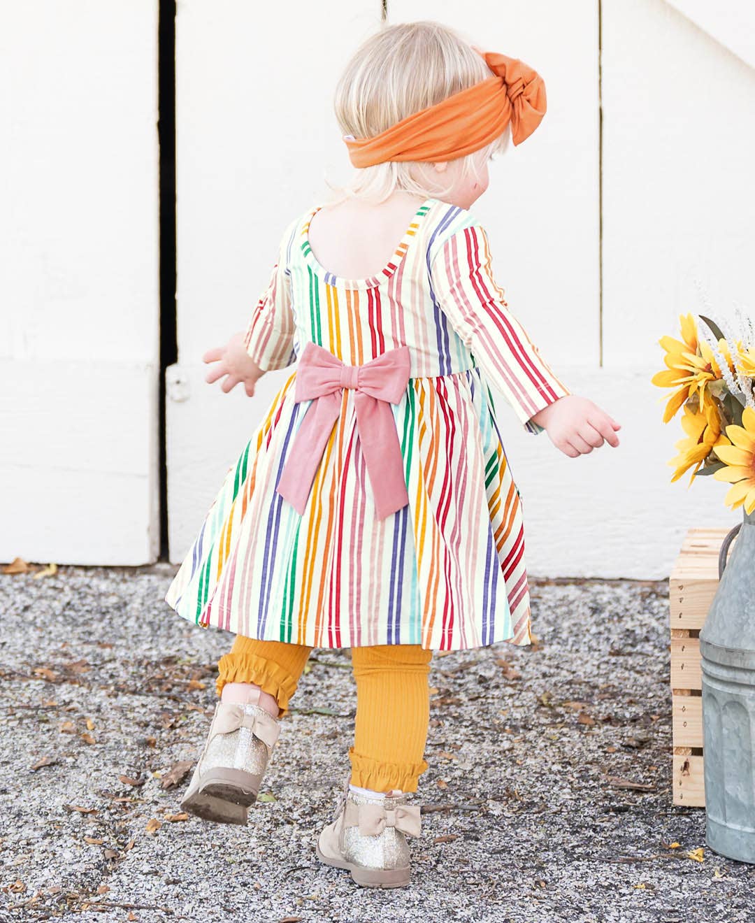 Girls Honey Rib Knit Footless Ruffled Tights