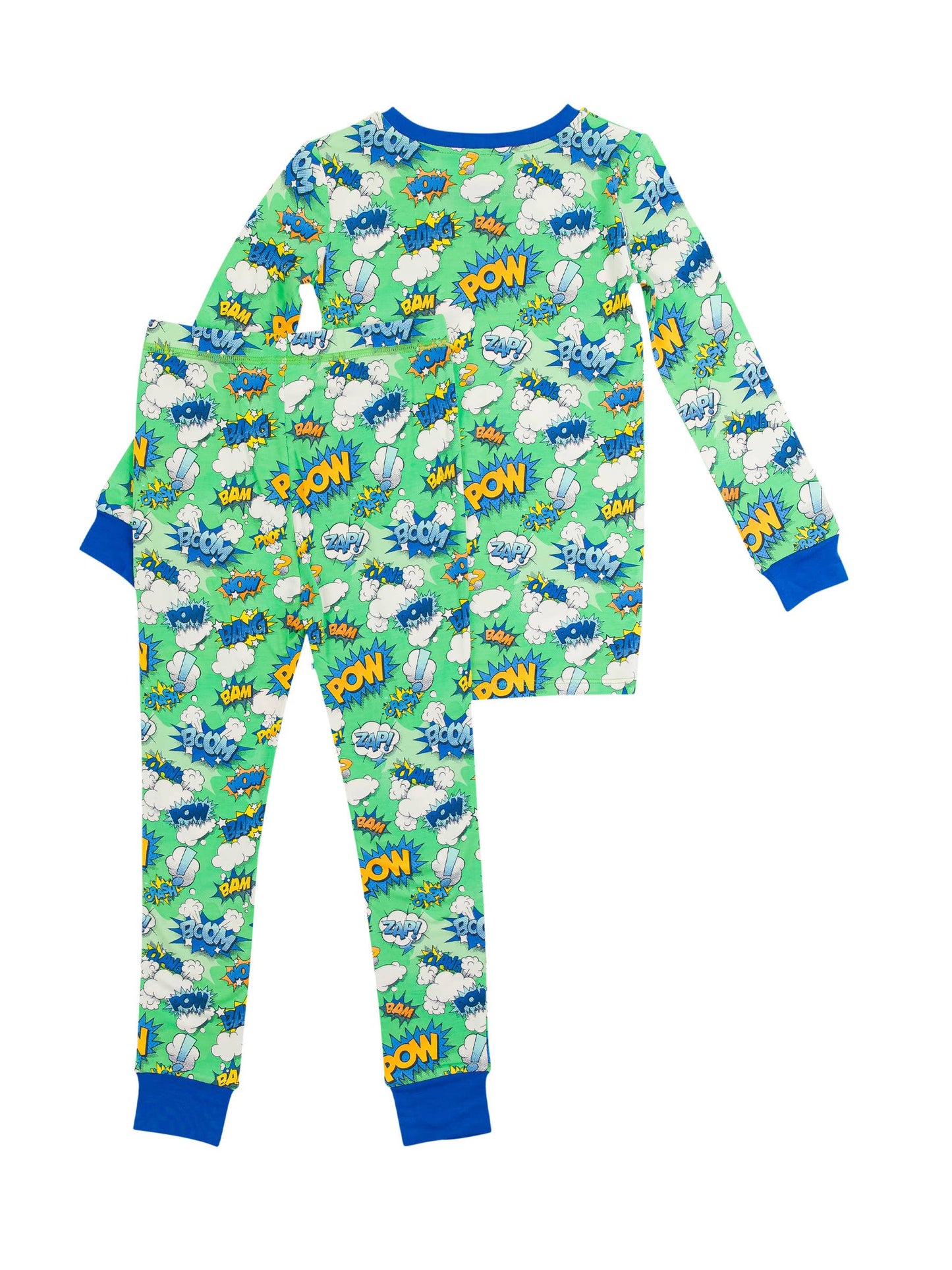 SoftSnooze™ Boys Bamboo Viscose Boom Pow Long Sleeve Pajama Set