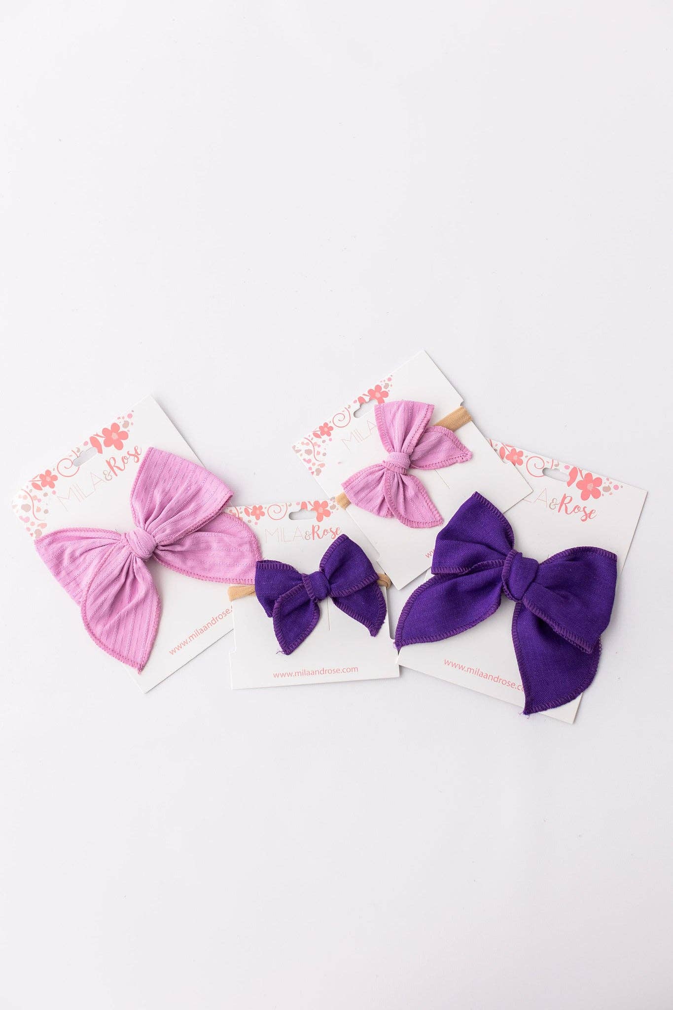 Classic Hair Bow - Purple