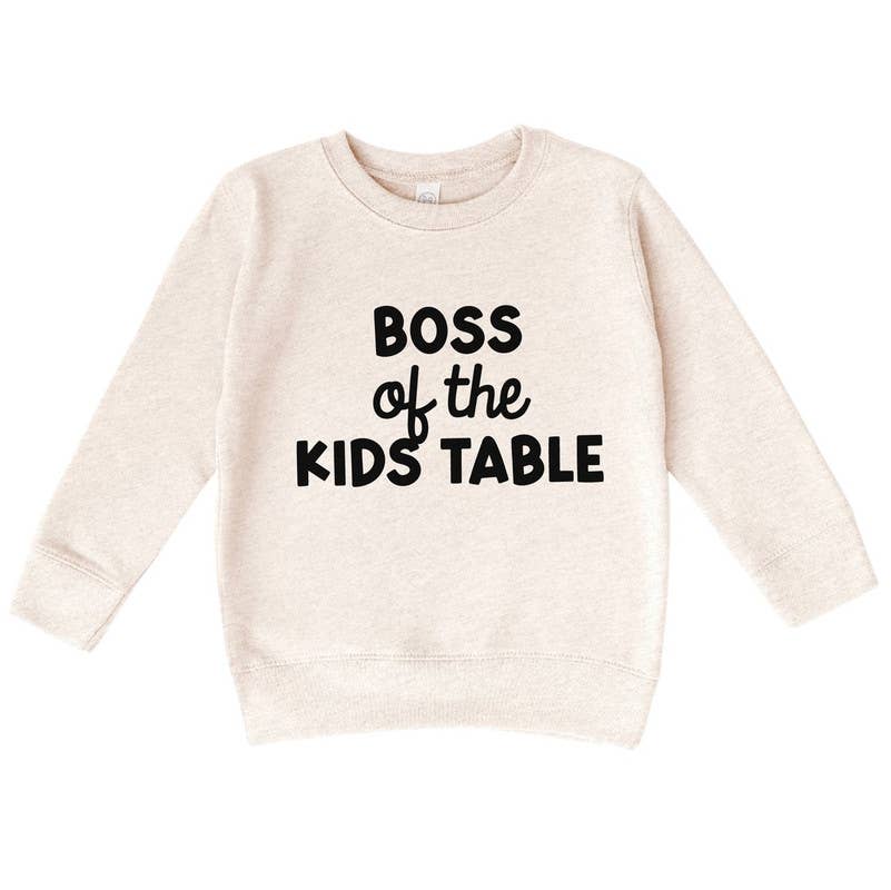 Funny Thanksgiving Sweatshirt, Boss of the Kids Table