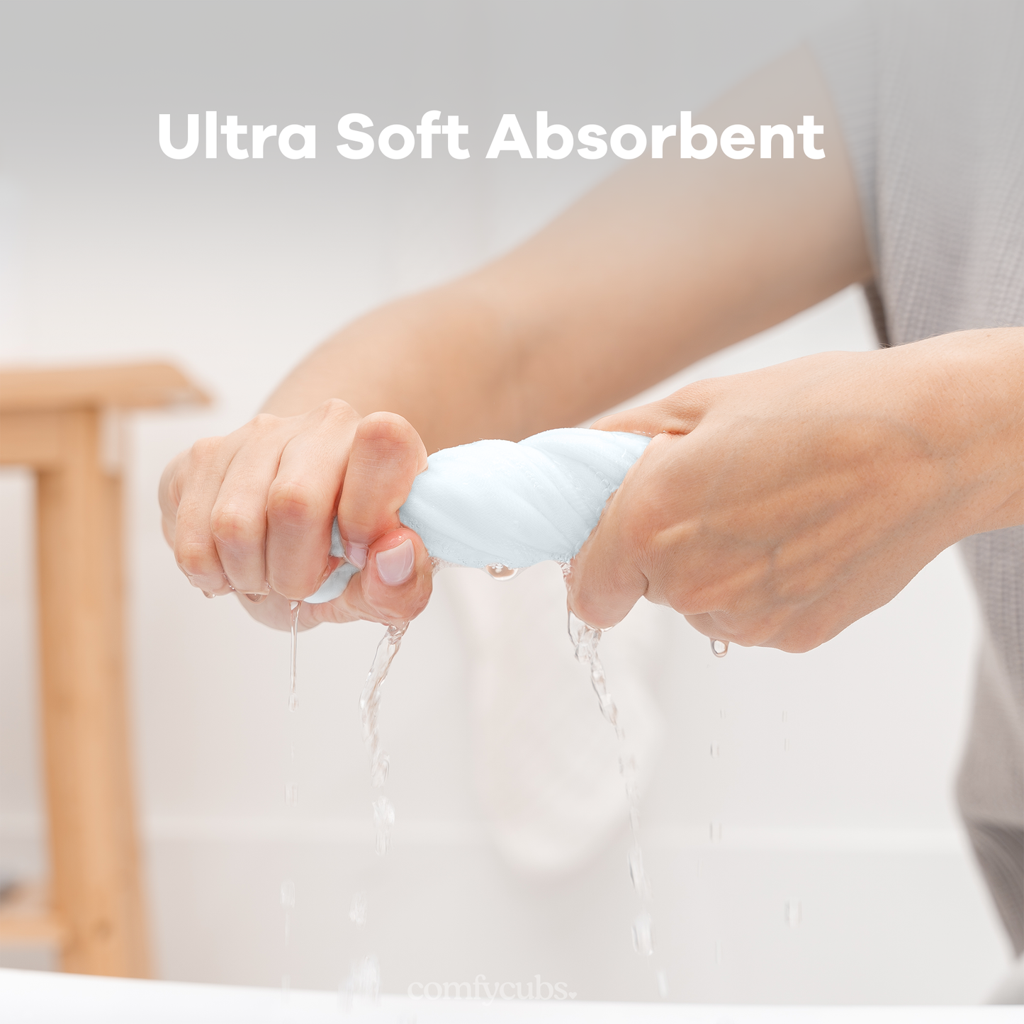 Baby Washcloths 100% Muslin Cotton by Comfy Cubs