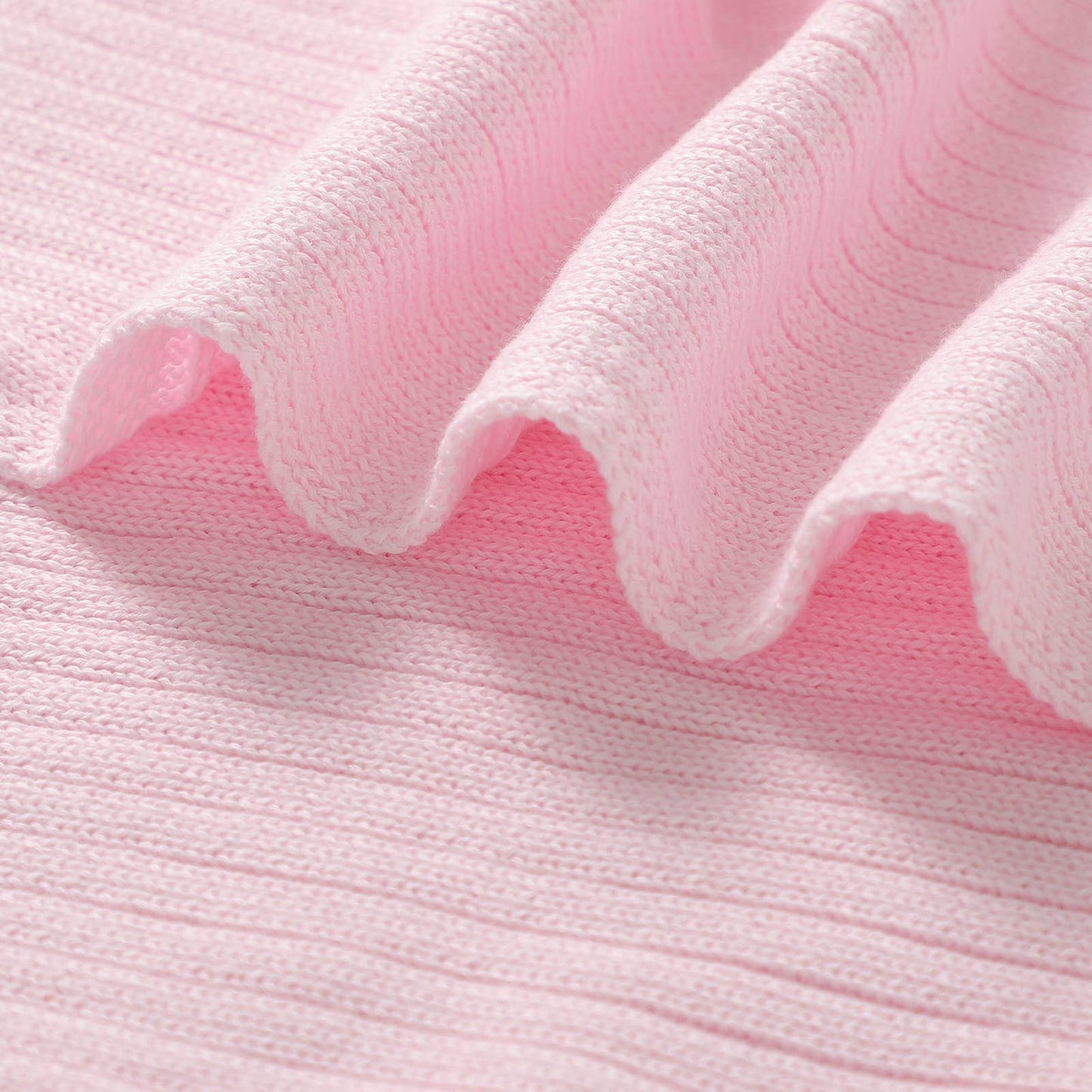 NEW! 100% Luxury Organic Cotton Ribbed Baby Swaddle Blanket