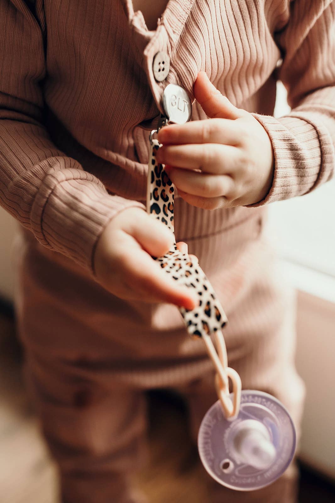 Leopard All Silicone Modern Pacifier Clip