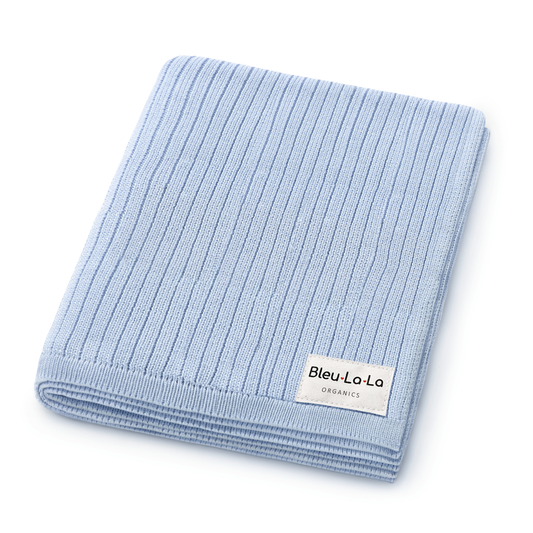 NEW! 100% Luxury Organic Cotton Ribbed Baby Swaddle Blanket