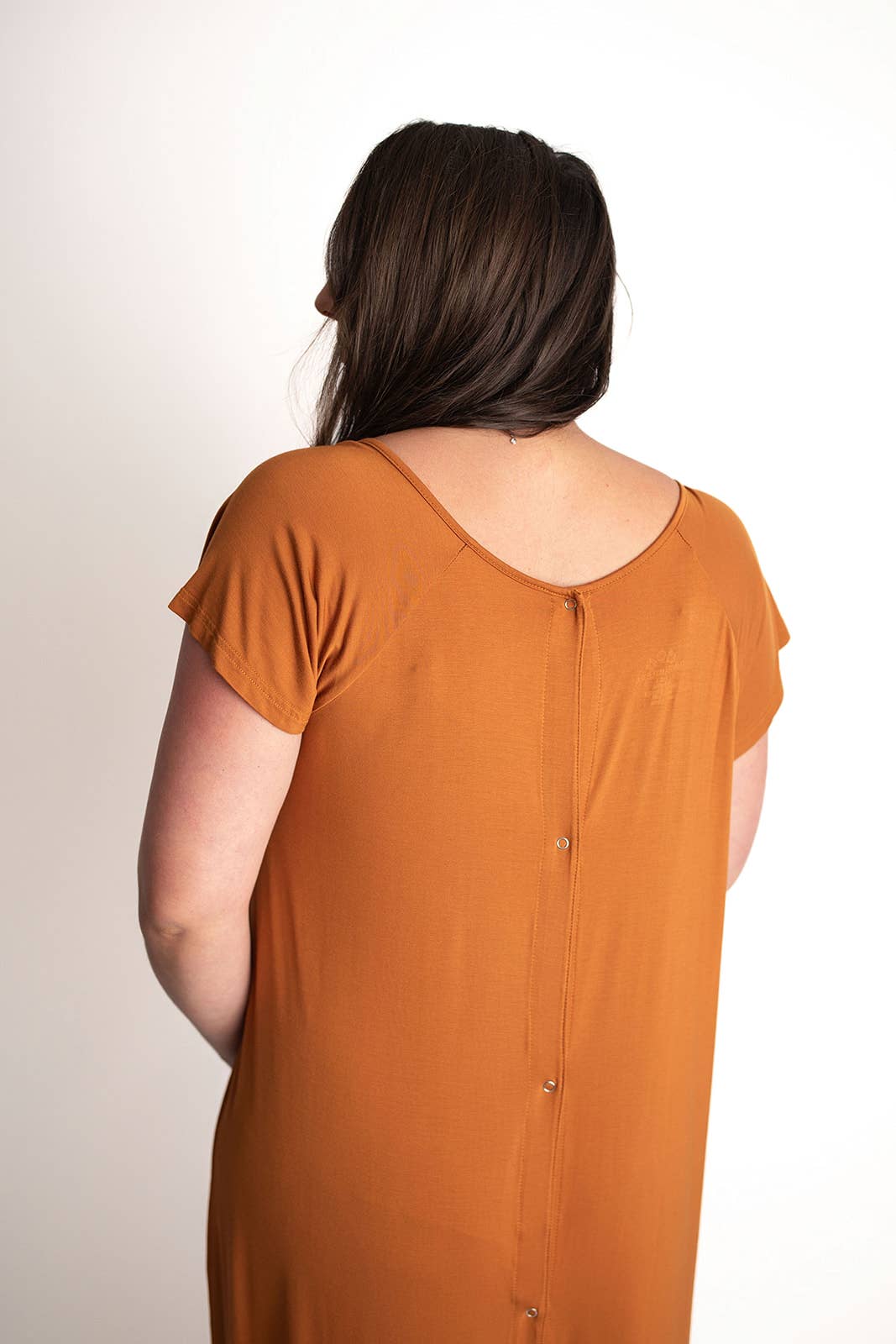 Saddle Orange Western Mommy Labor & Delivery/ Nursing Gown