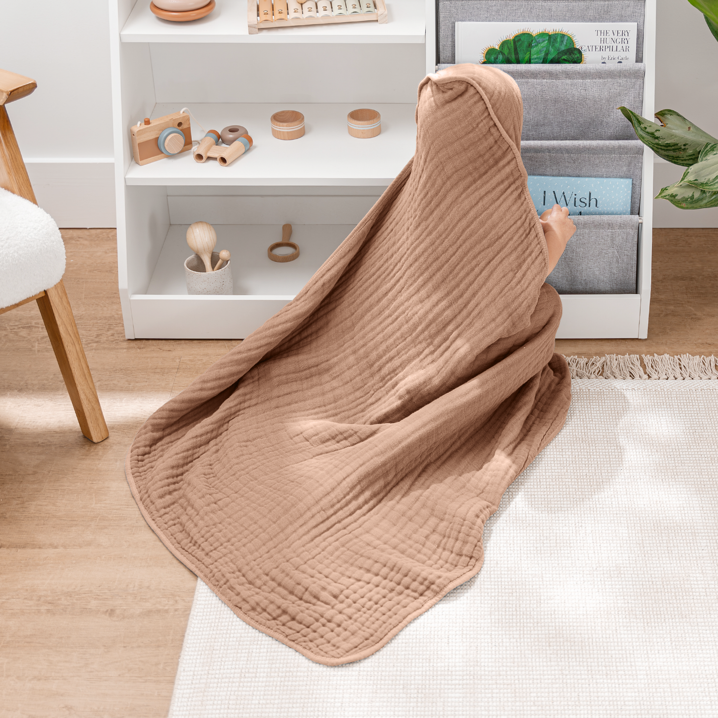 Hooded Baby Towels 6 Layer Muslin Cotton Towel for Kids