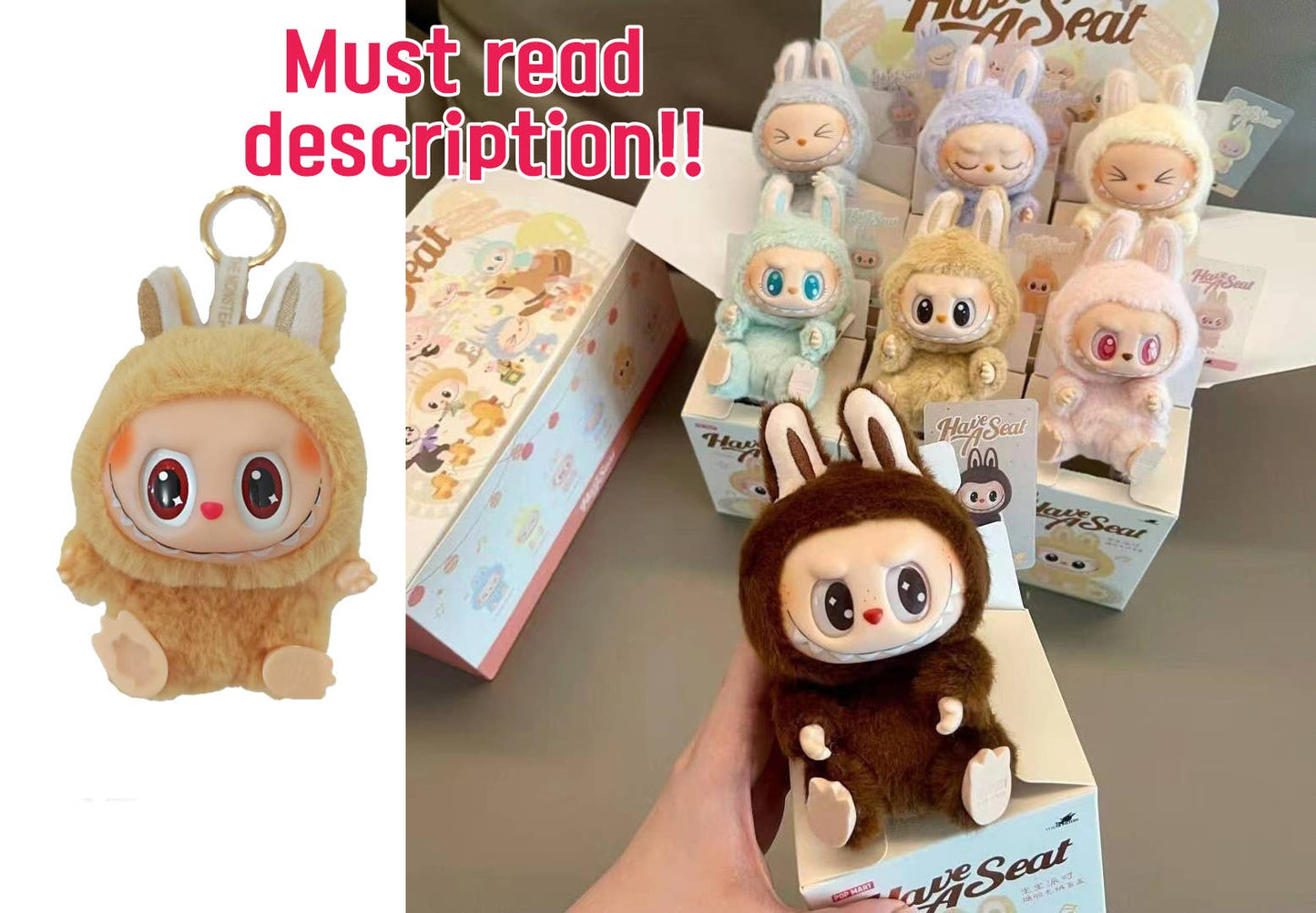 Labubu Style THE MONSTERS Have A Seat Bag keychain