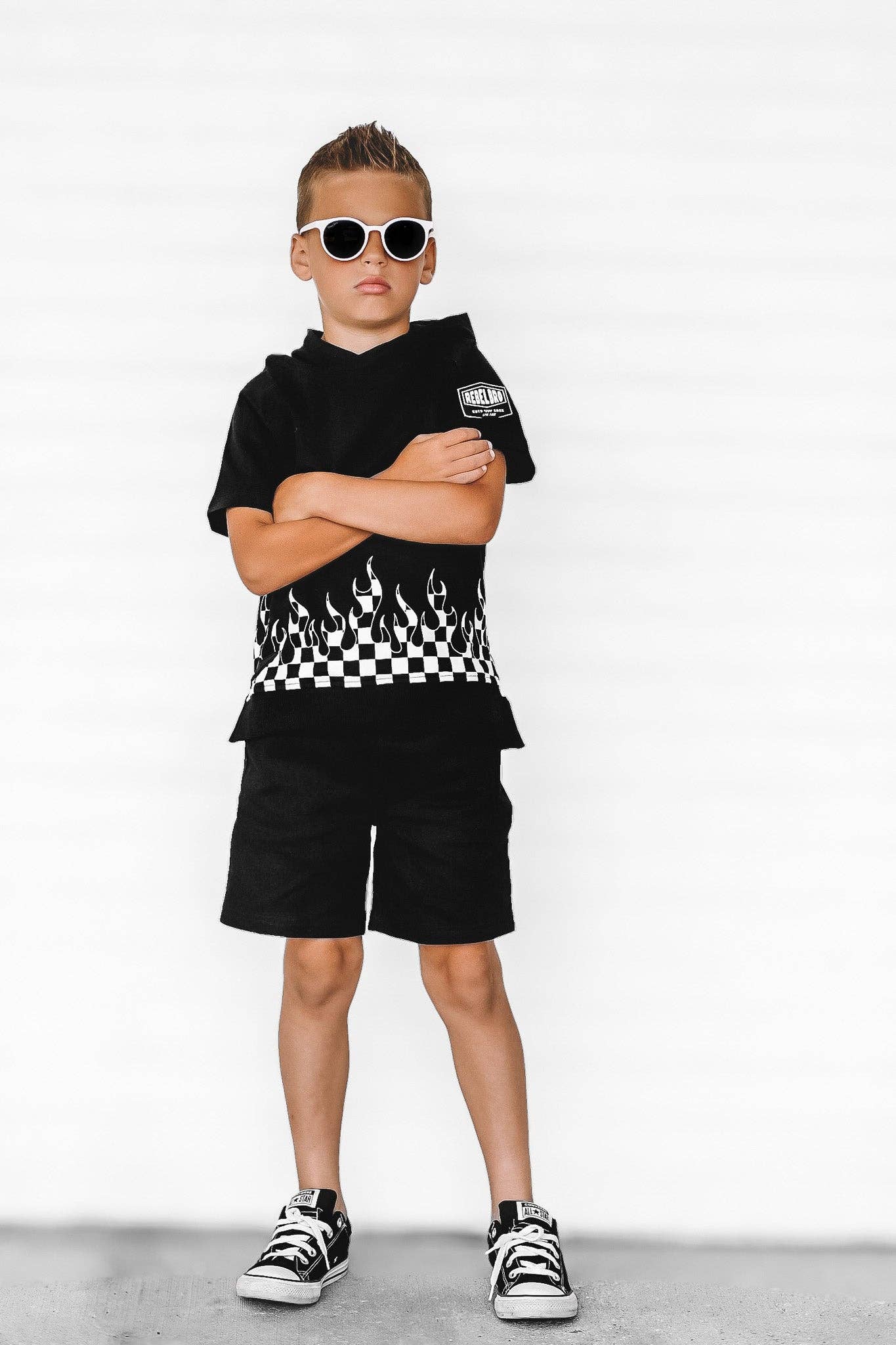 Short Sleeve Hoodie in Harley