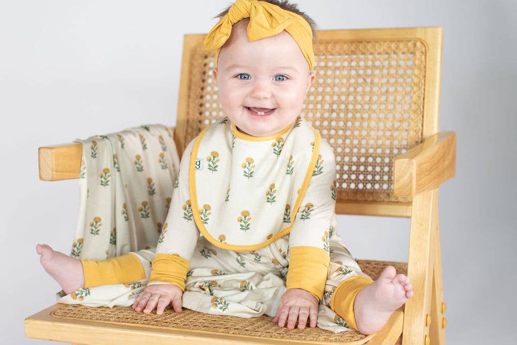 Marigold Block Print  - LS Convertible Zip PJs