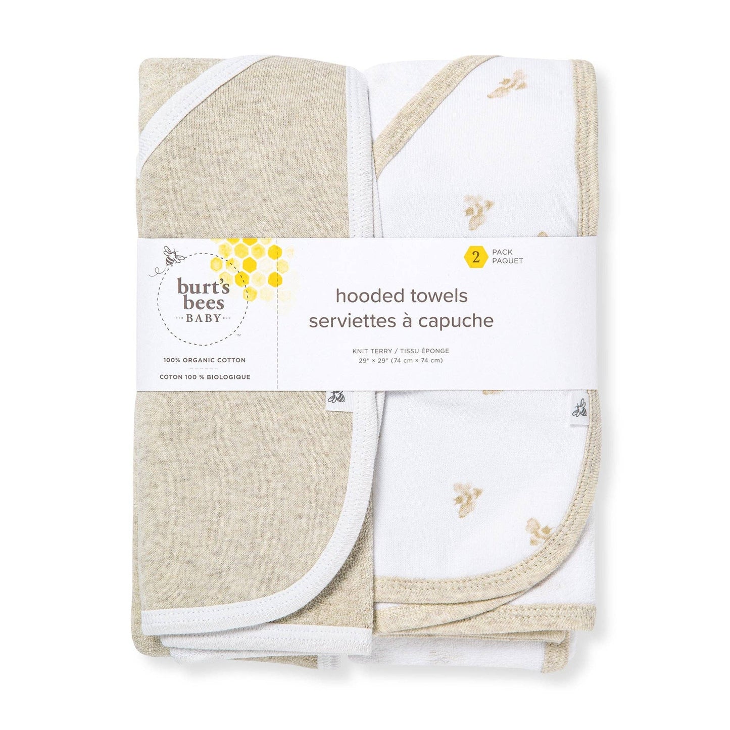Golden Bee Organic Knit Terry Towels Set of 2
