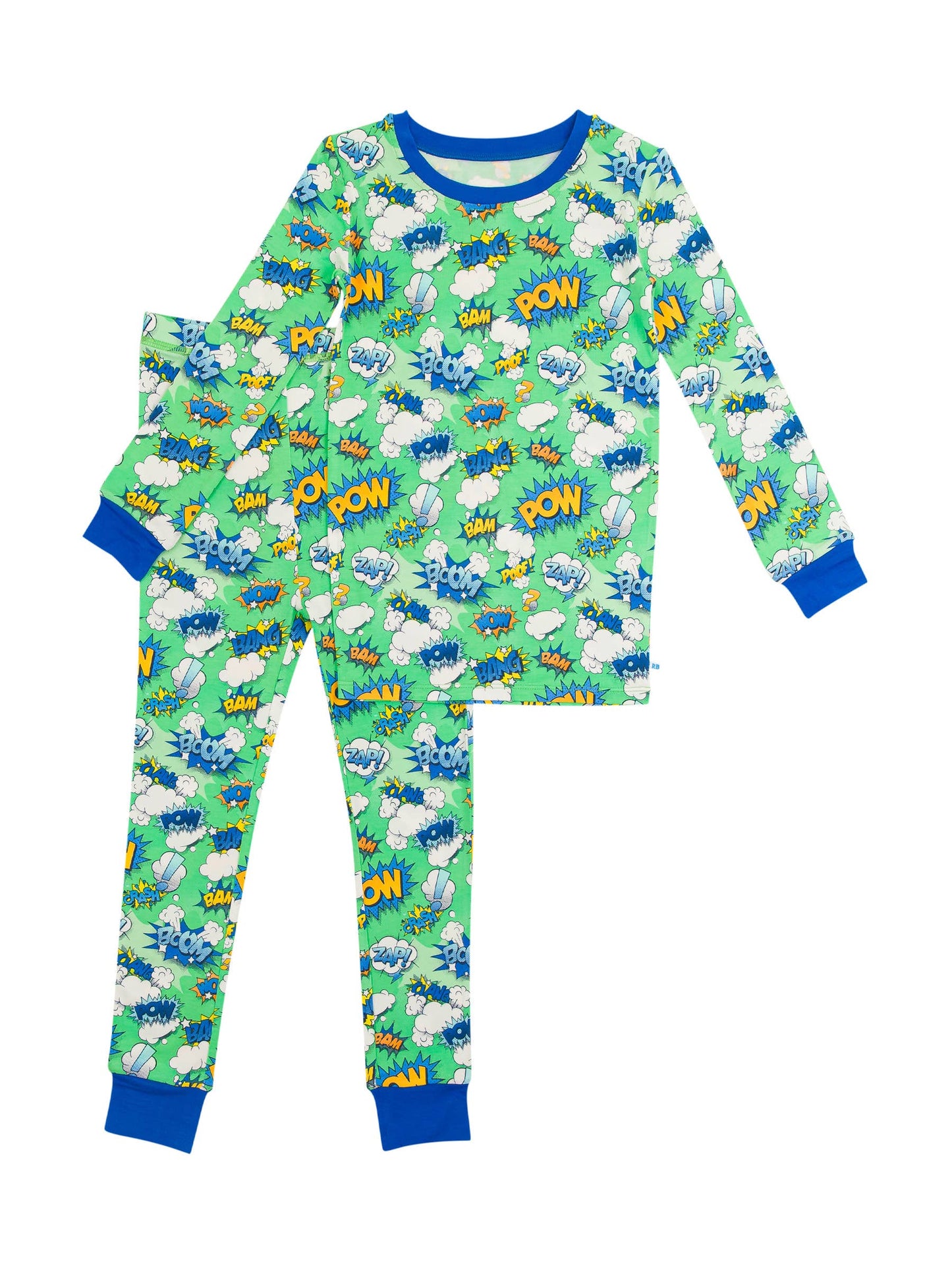 SoftSnooze™ Boys Bamboo Viscose Boom Pow Long Sleeve Pajama Set
