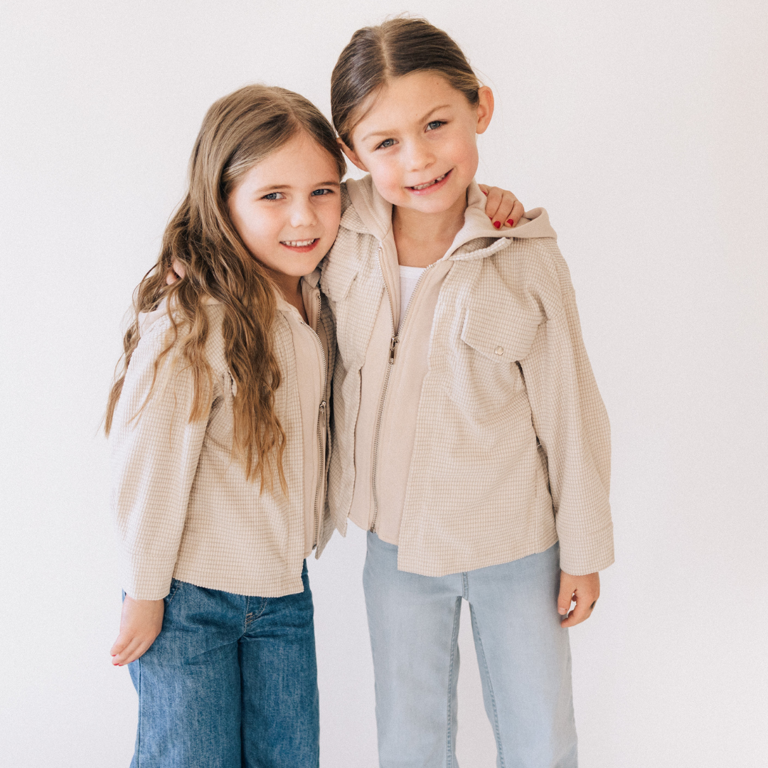 Textured Khaki Jacket - Child