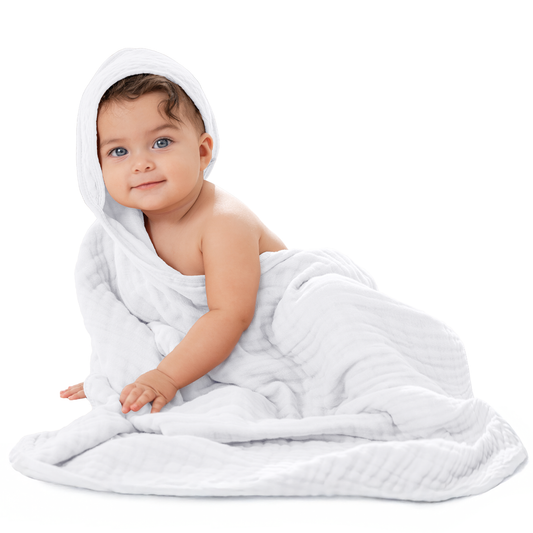 Hooded Baby Towels 6 Layer Muslin Cotton Towel for Kids