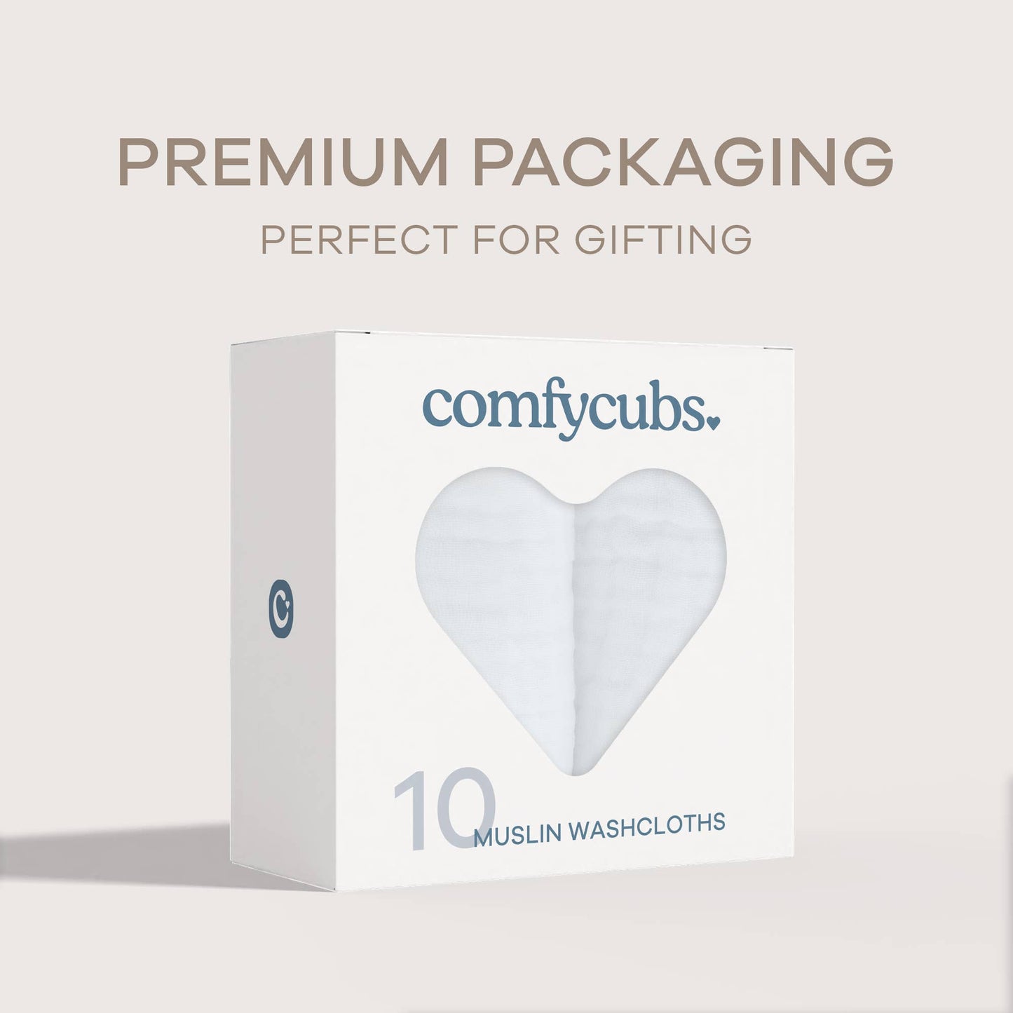 Baby Washcloths 100% Muslin Cotton by Comfy Cubs