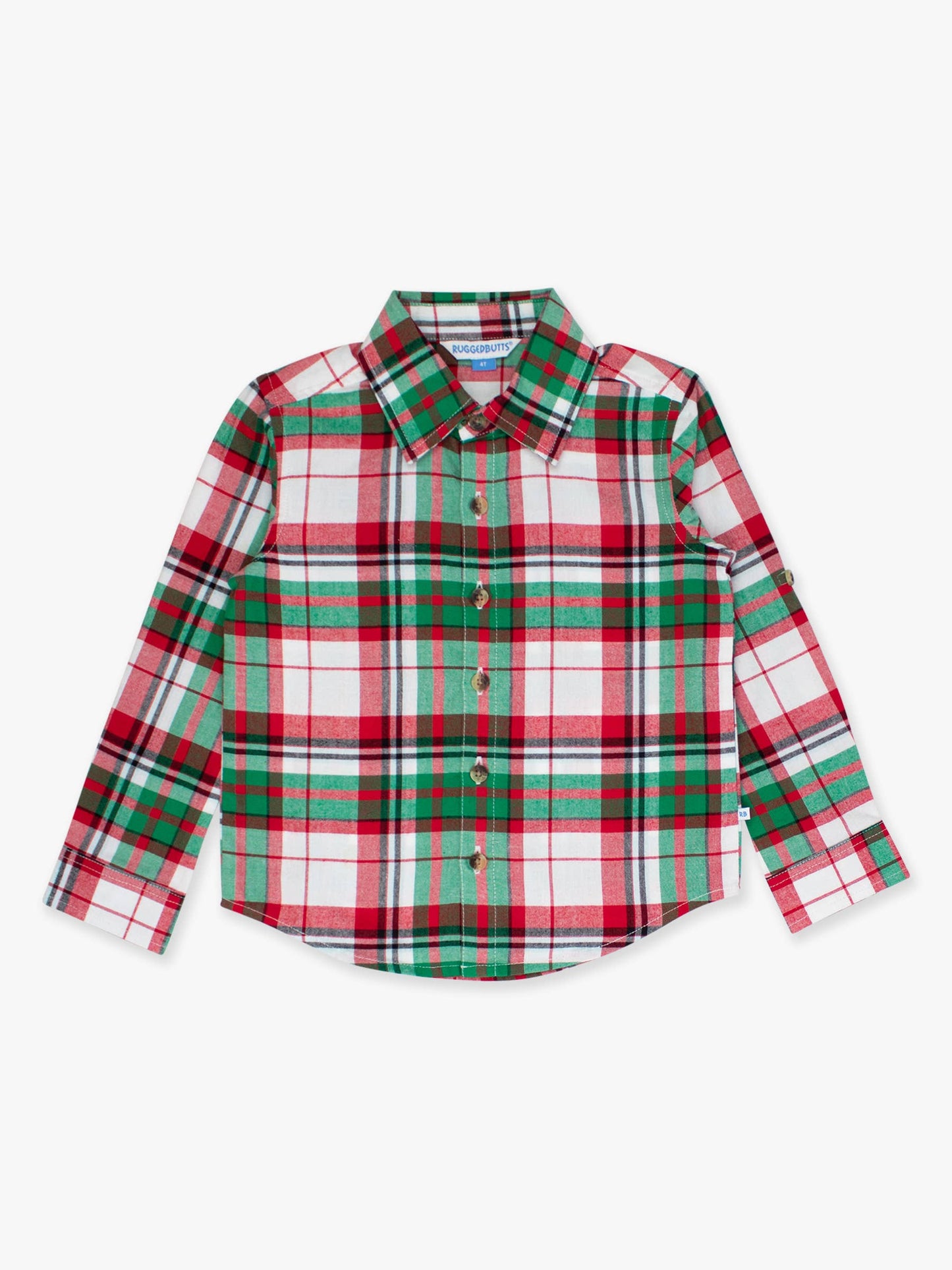 Boys Dashing Dreams Plaid Long Sleeve Button Down Shirt