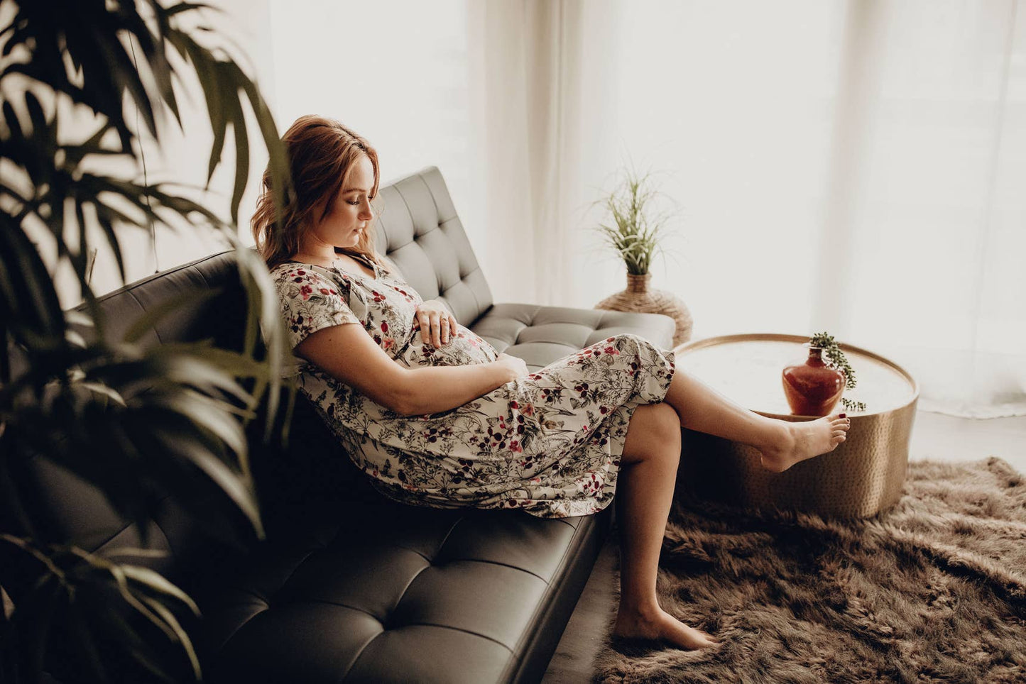 Floral Mommy Labor and Delivery/ Nursing Gown