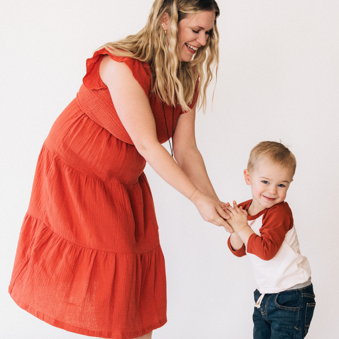 Raglan Baseball Tee Rust- Infant