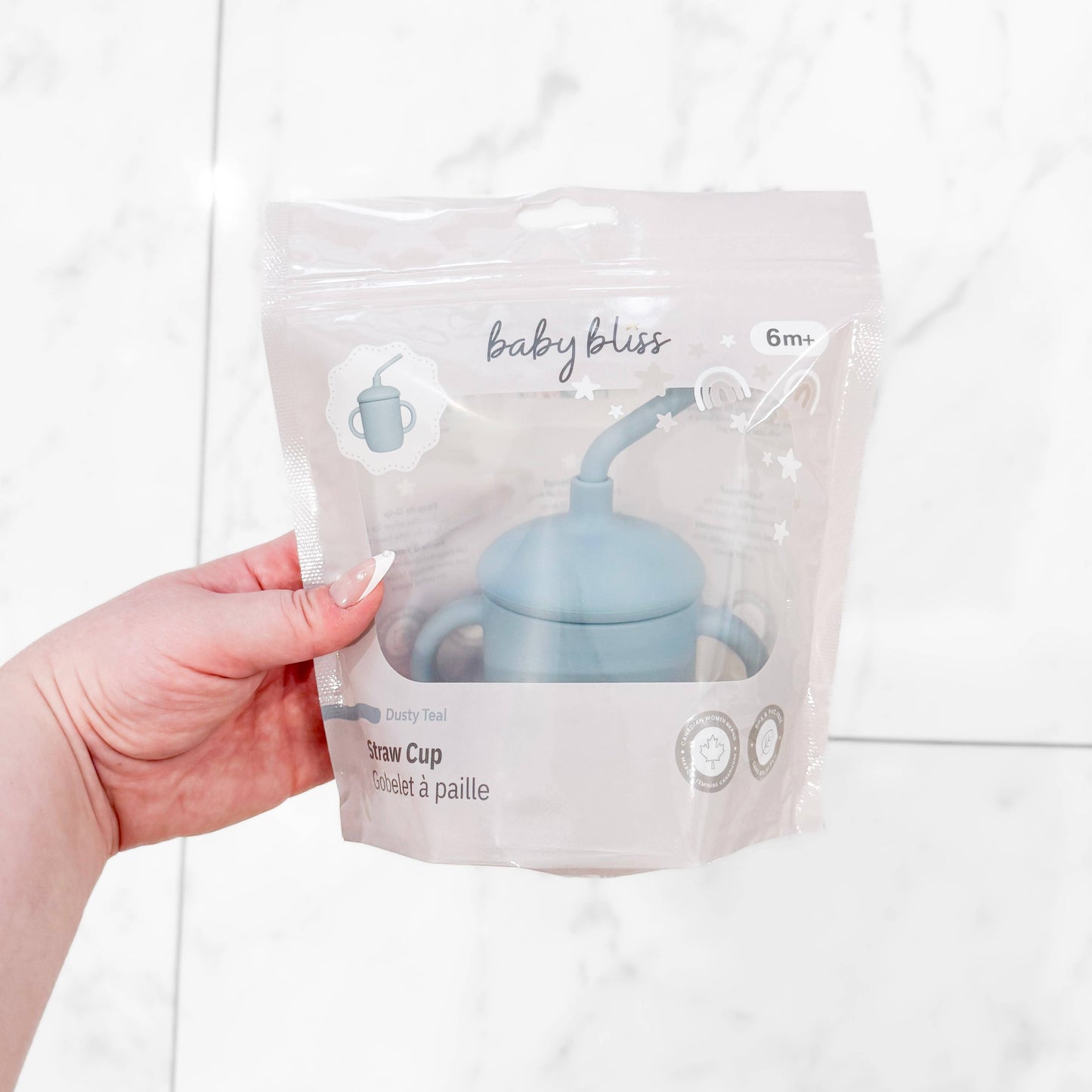 Sippy Cup with Straw, Spill-Proof & Anti-Stain - Dusty Teal