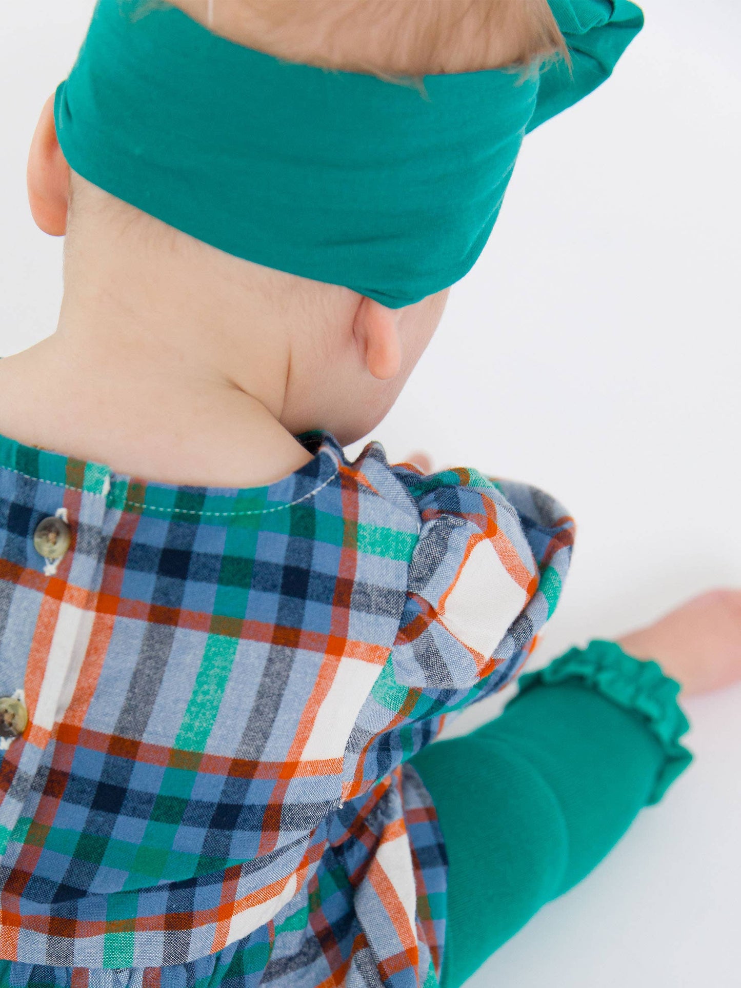 Girls Emerald Green Big Bow Headband