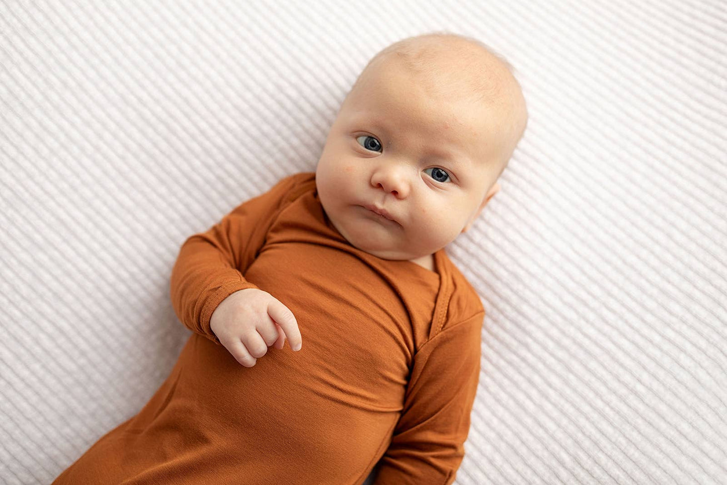 Saddle Longhorn Orange Western Knotted Newborn Baby Gown