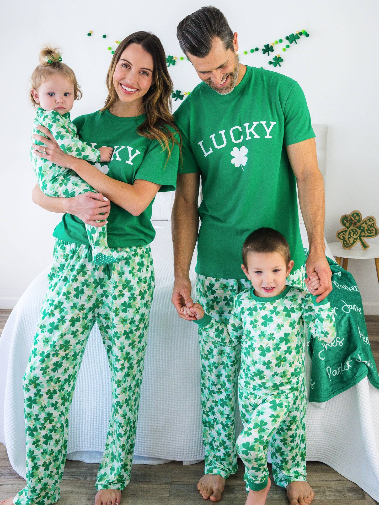 SoftSnooze™ Kids Bamboo Viscose Clover Field Long Sleeve Pajama Set