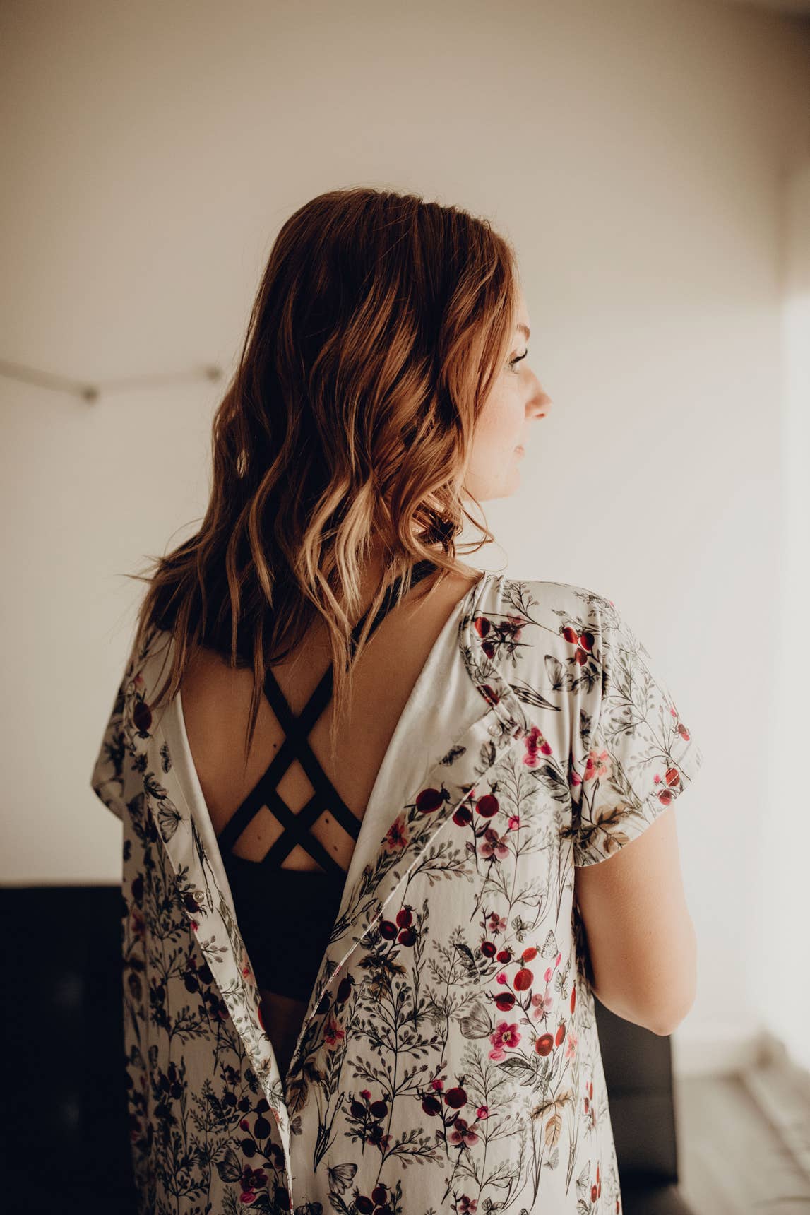 Floral Mommy Labor and Delivery/ Nursing Gown