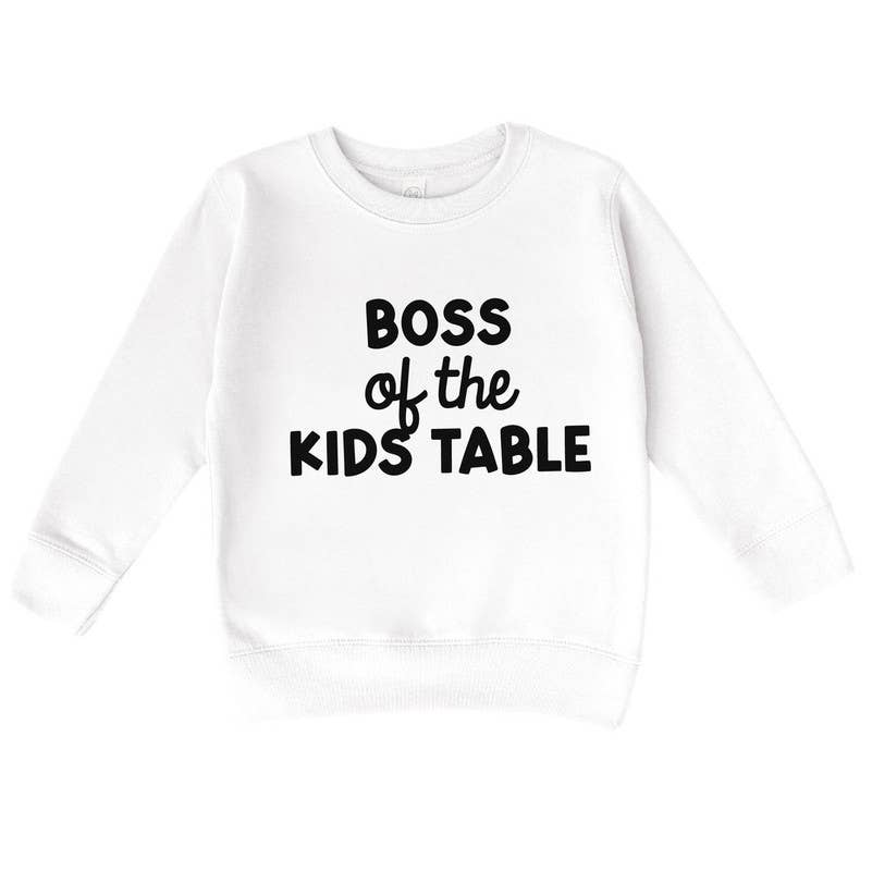 Funny Thanksgiving Sweatshirt, Boss of the Kids Table