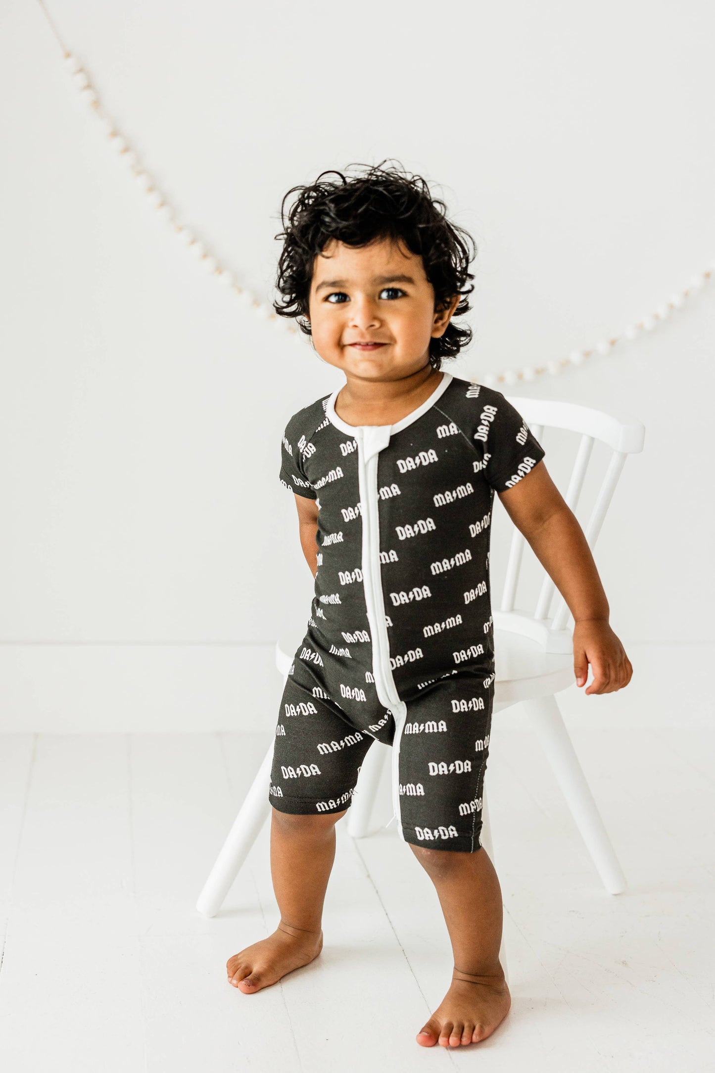 Summer Boys Shortie Romper - Lightning Bolts