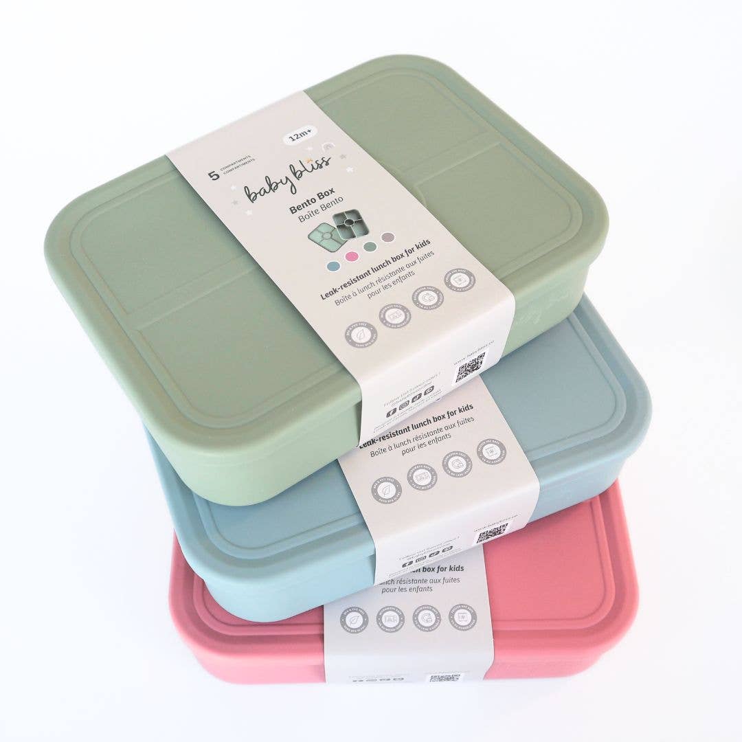 Kids Bento Box, Leak-Proof & 100% Silicone