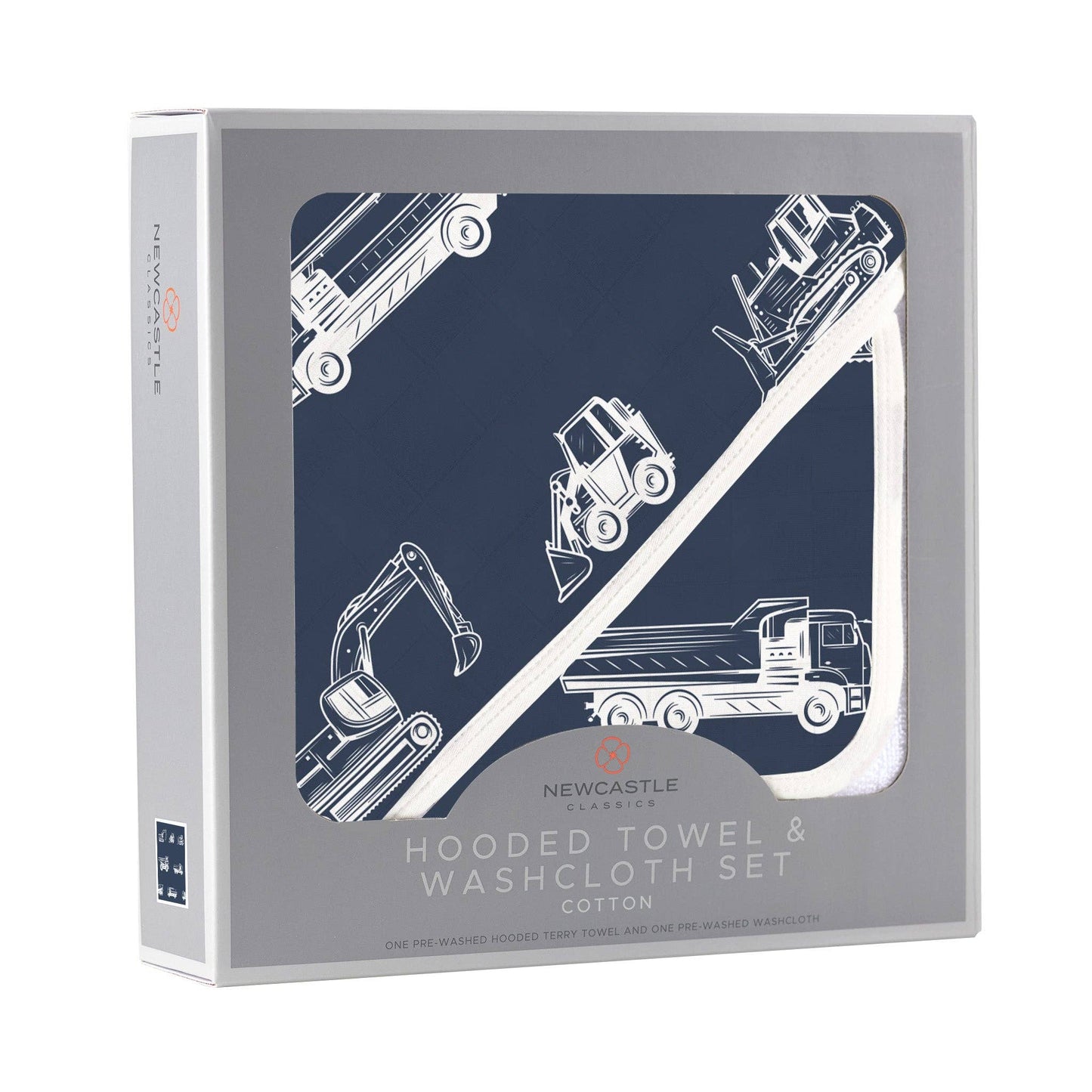 Dump Trucks & Diggers Hooded Towel and Washcloth Set