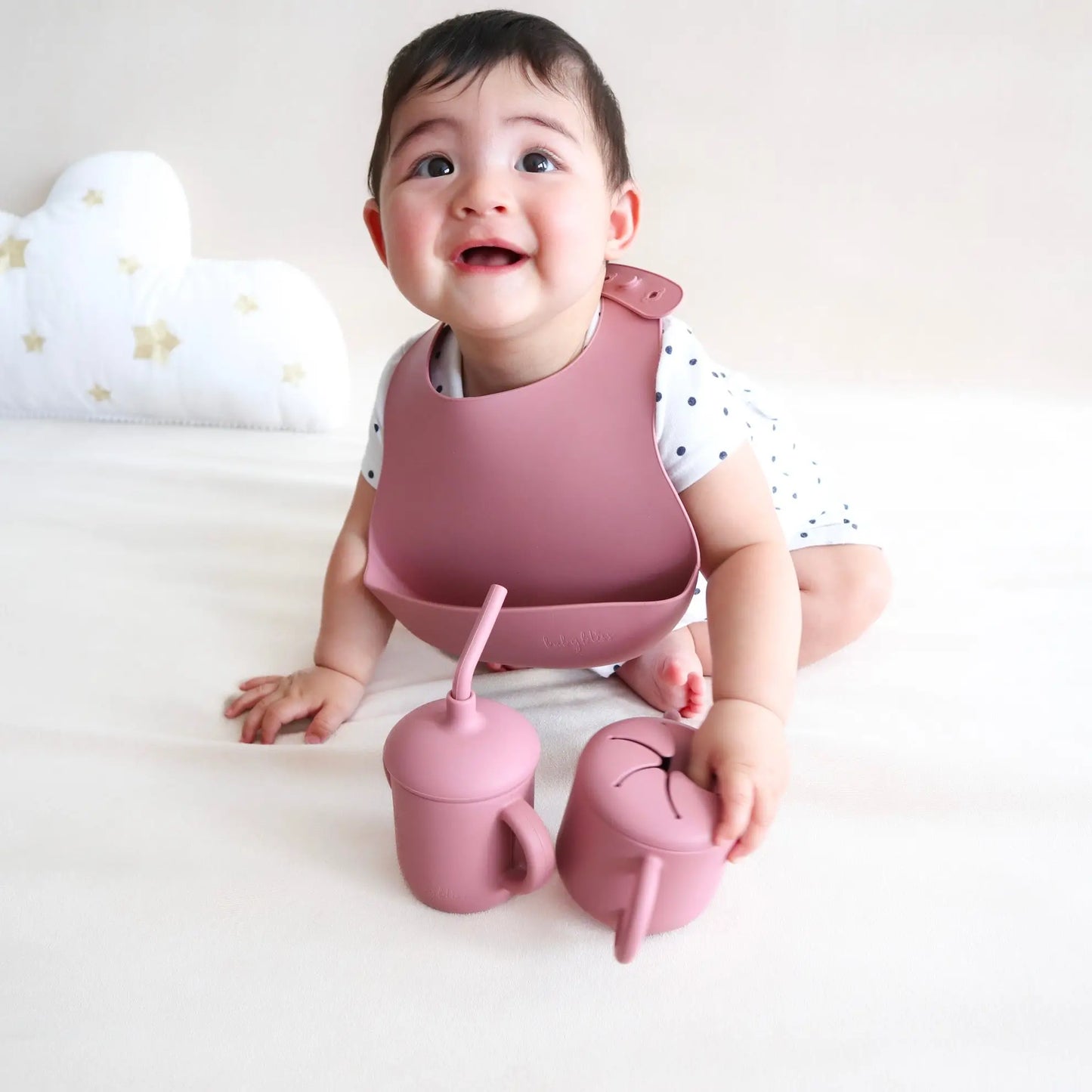 Sippy Cup with Straw, Spill-Proof & Anti-Stain - Dusty Rose