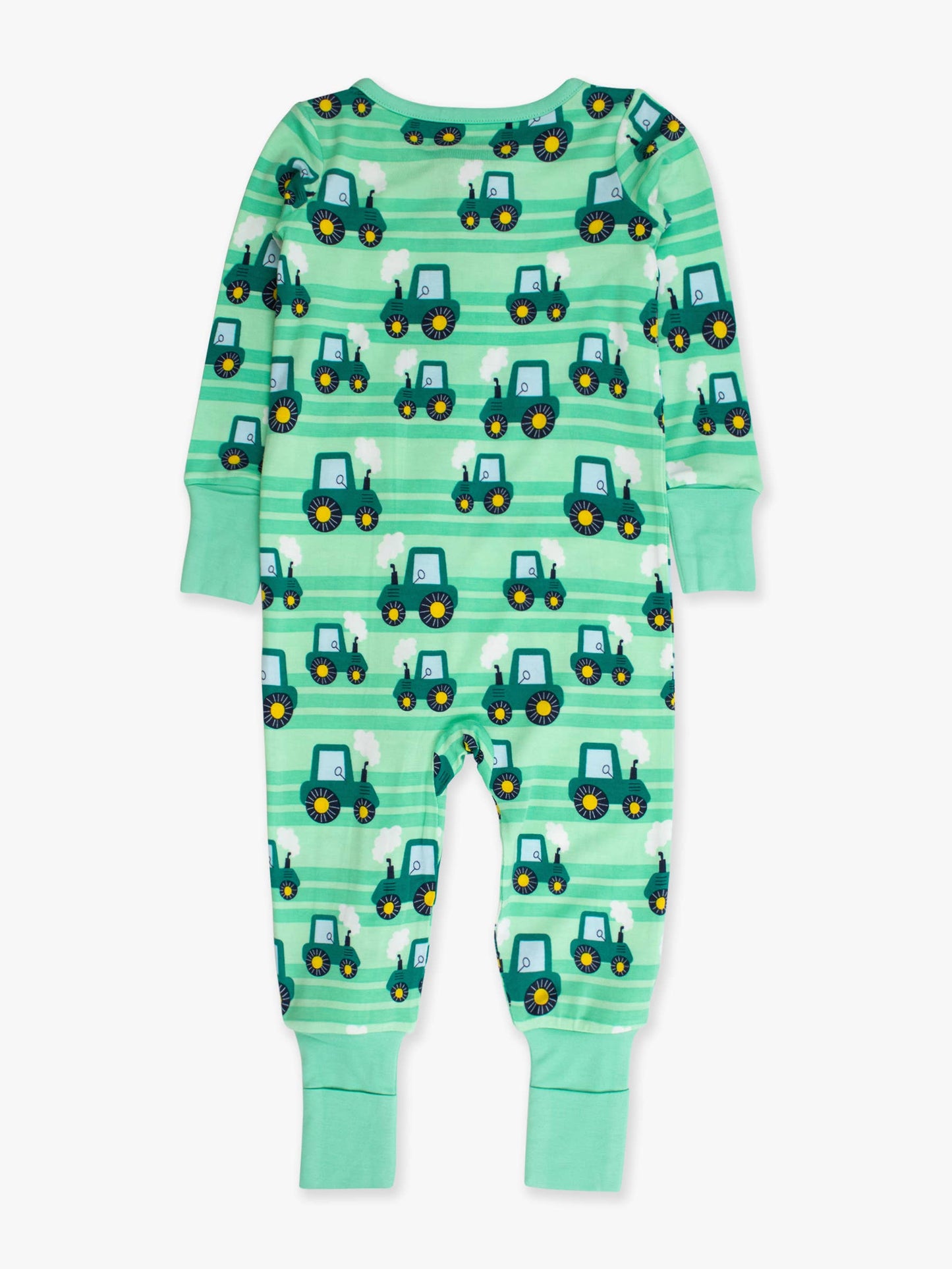 SoftSnooze™ Baby Bamboo Viscose Tractor Time Convertible One Piece Footie Pajama