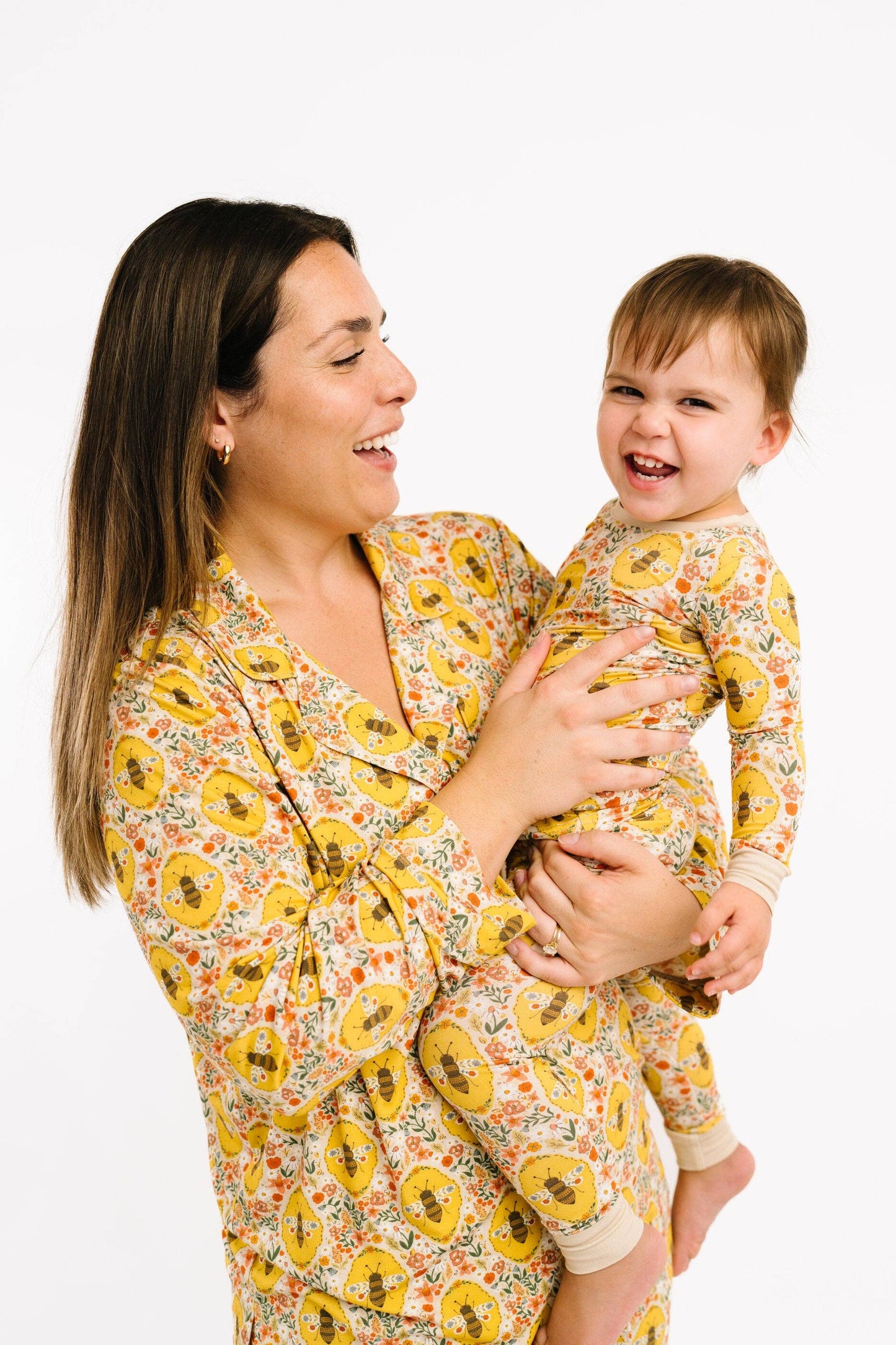 Sweet Bee Women's Button Up Long Sleeve Set