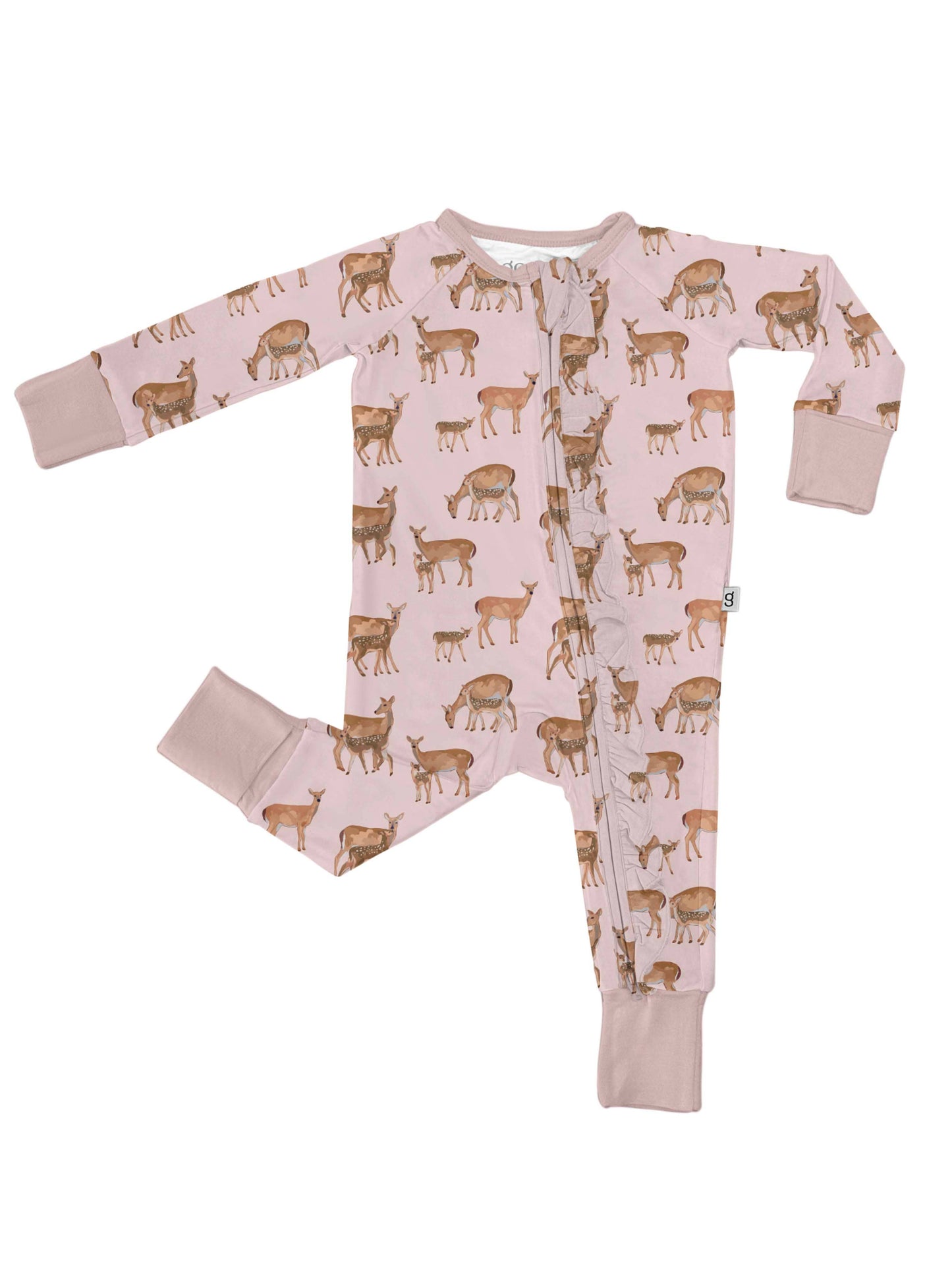 Does & Fawns  - LS Convertible Zip PJs