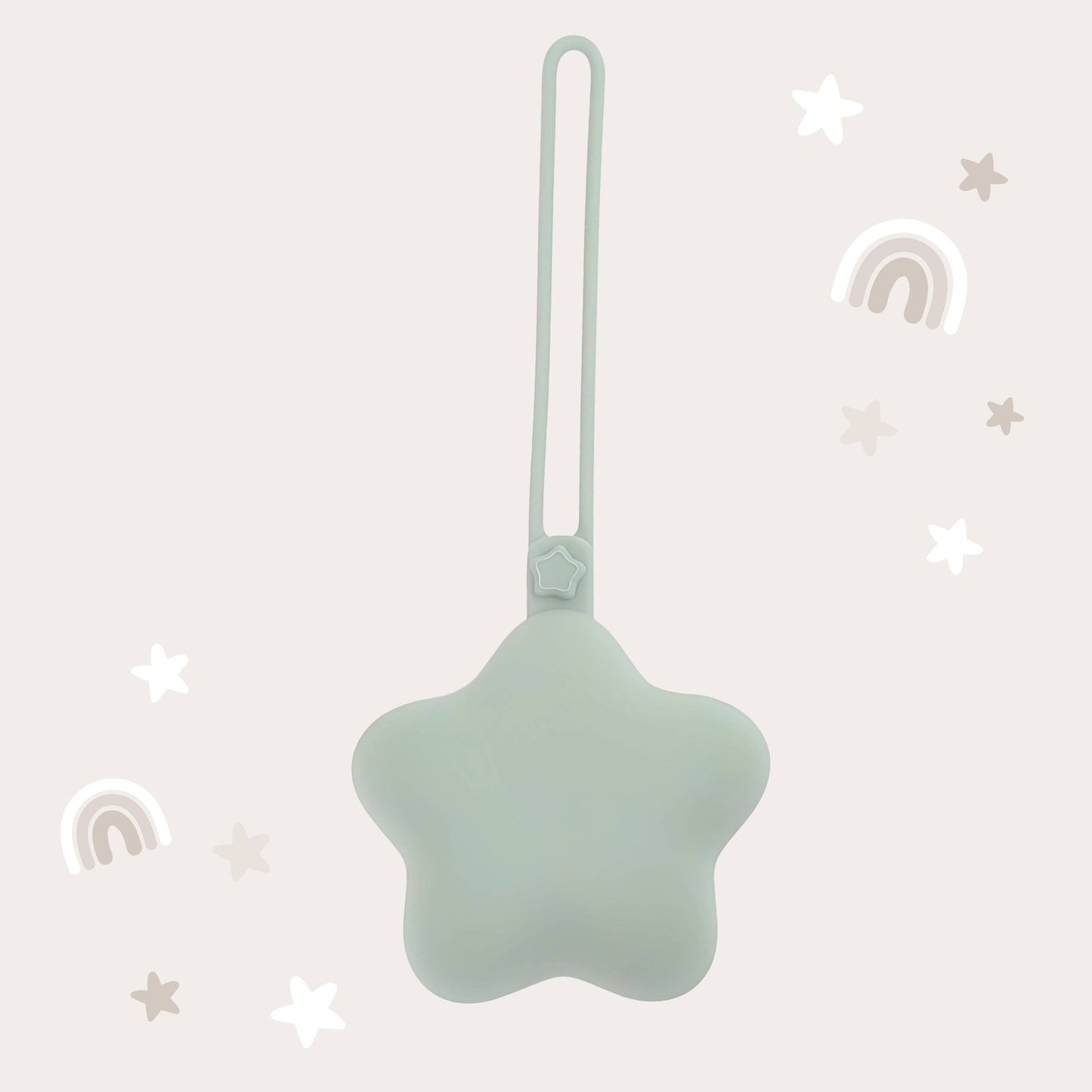 Star Pacifier Holder Case - Sage