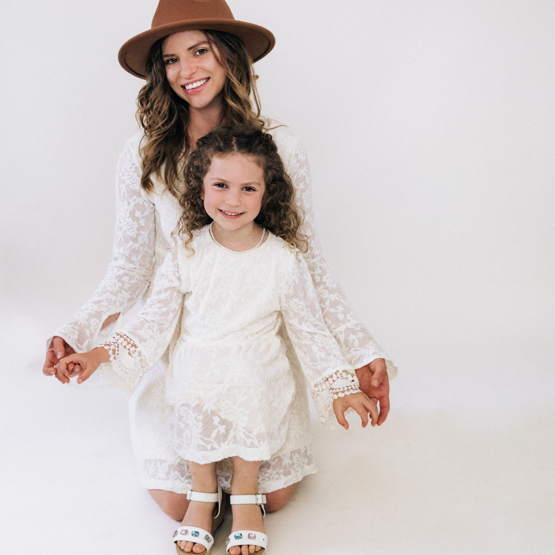 Ivory Lace Mommy & Me Dress - Child