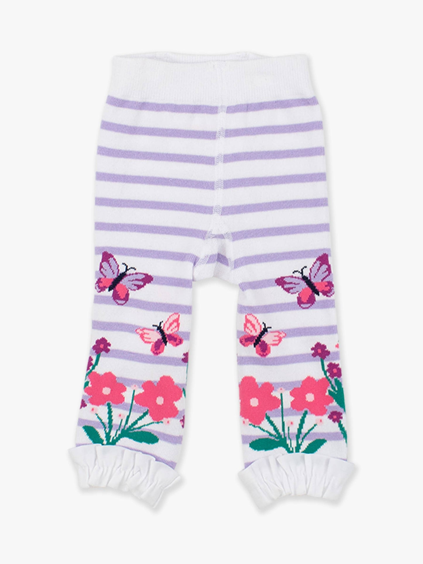 Girls Fluttering Fields Patterned Footless Ruffle Tights