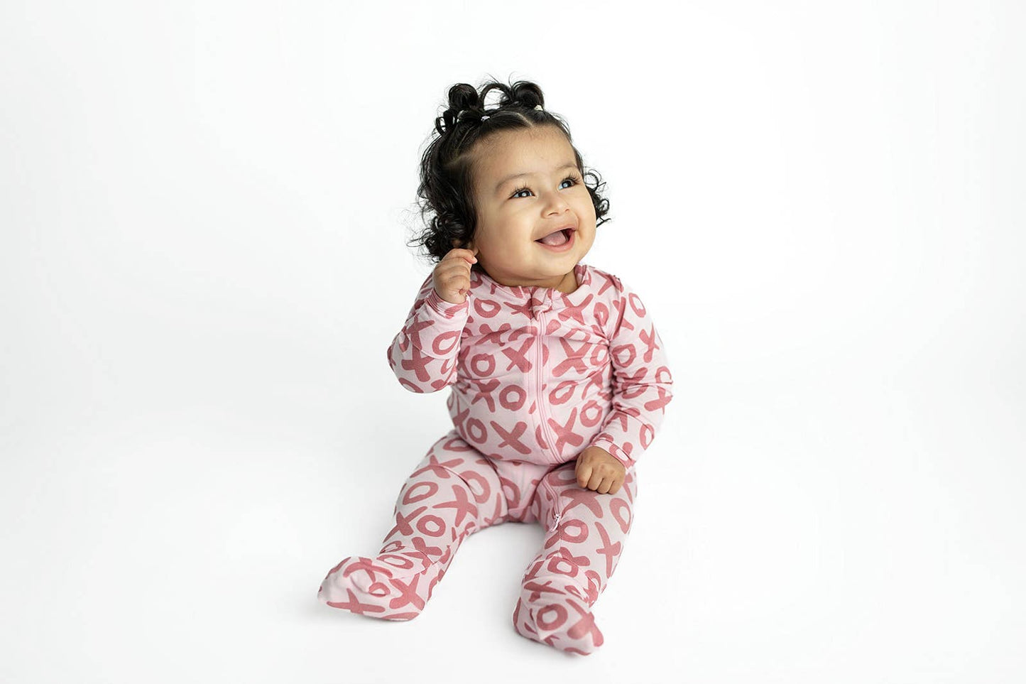 Valentine's Day XOXO Bamboo Newborn Zipper Pajamas Sleepers