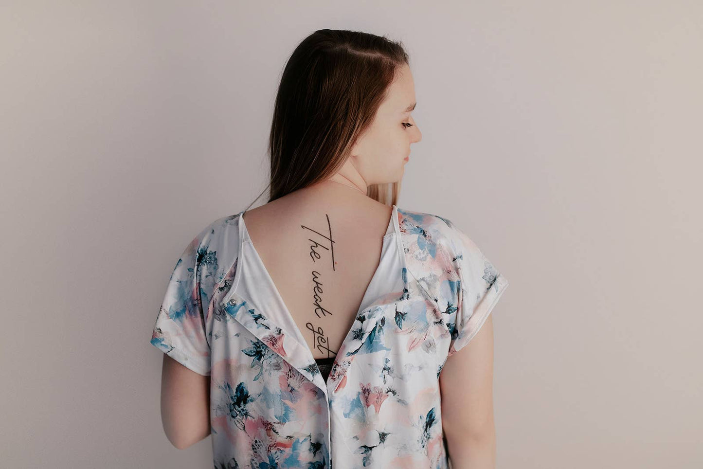 Watercolor Flower Labor and Delivery/ Nursing Gown