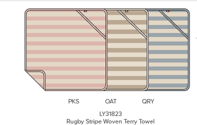 Rugby Stripe Woven Terry Towel