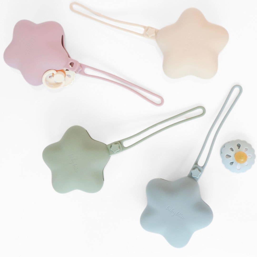 Star Pacifier Holder Case - Dusty Teal