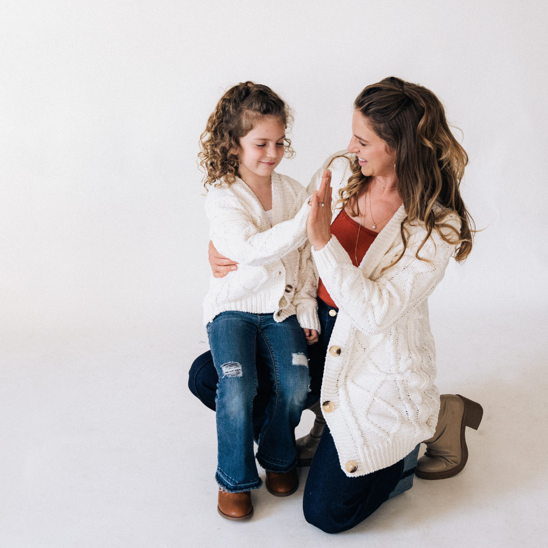 Ivory Cable Knit Cardigan- Child