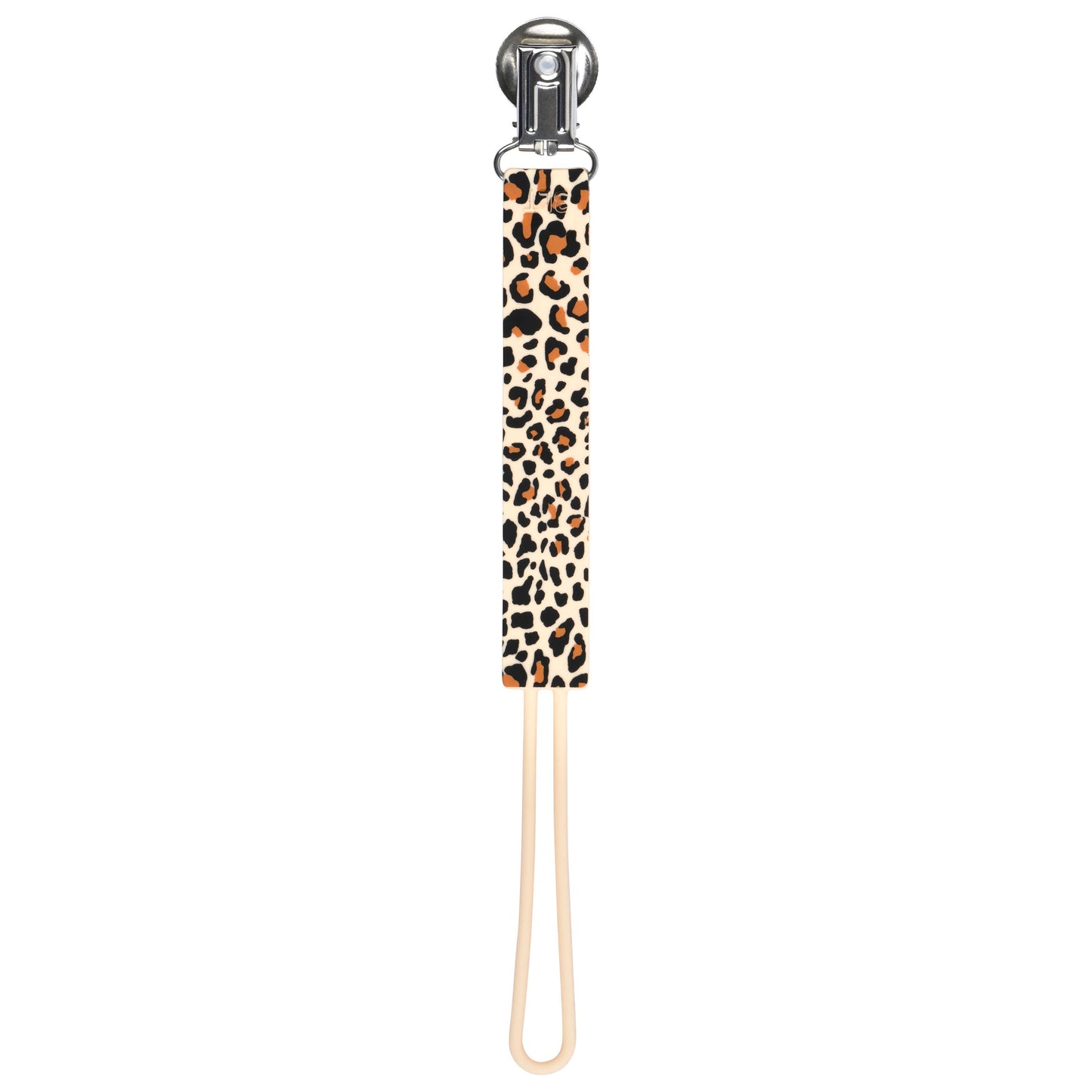 Leopard All Silicone Modern Pacifier Clip