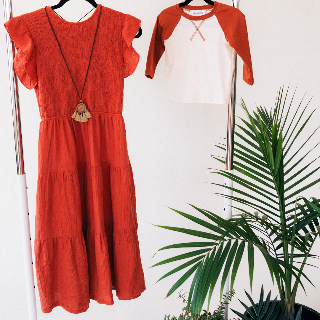 Raglan Baseball Tee Rust- Infant