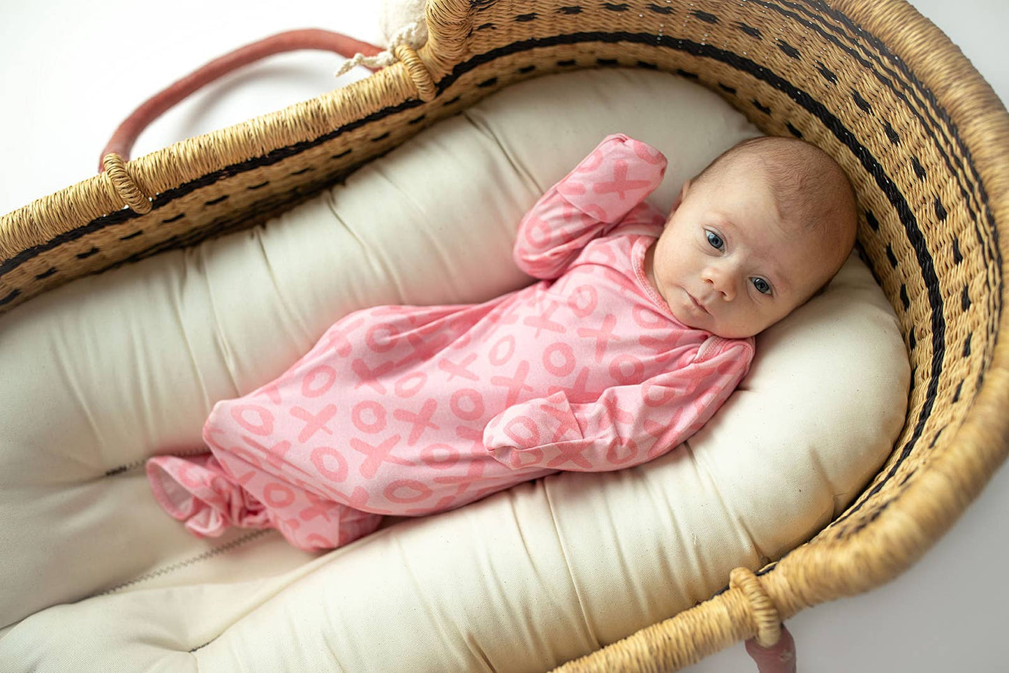 XOXO Love Valentine's Day Knotted Newborn Baby Gown