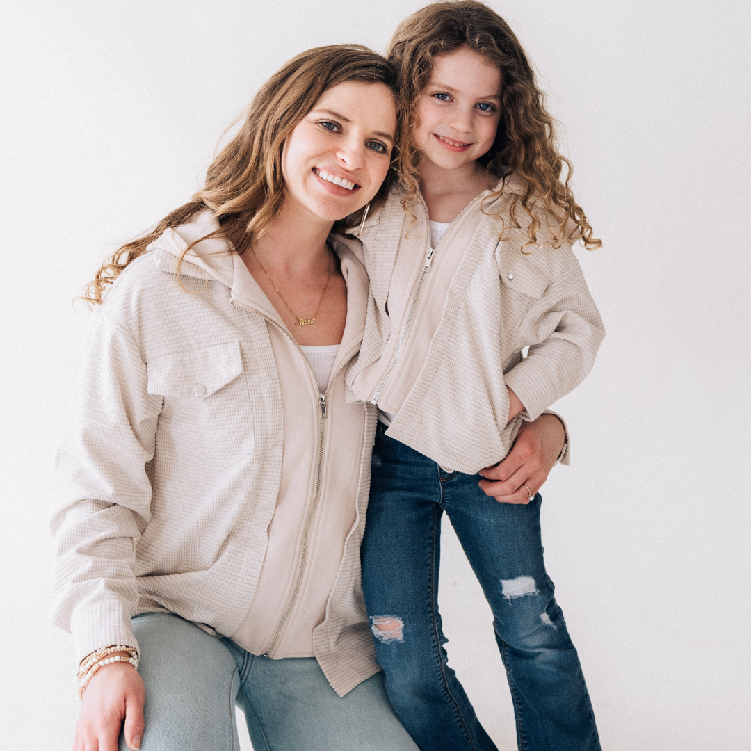 Textured Khaki Jacket - Child