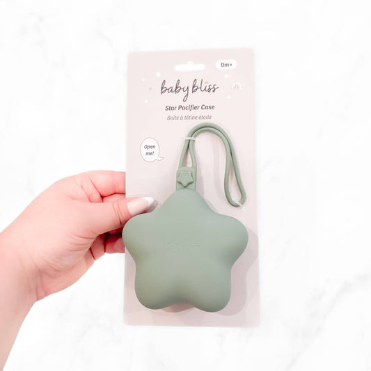 Star Pacifier Holder Case - Sage